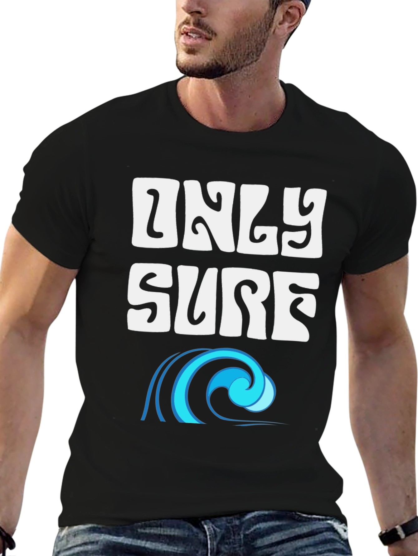 Only Surf Tee - Black Graphic T-Shirt