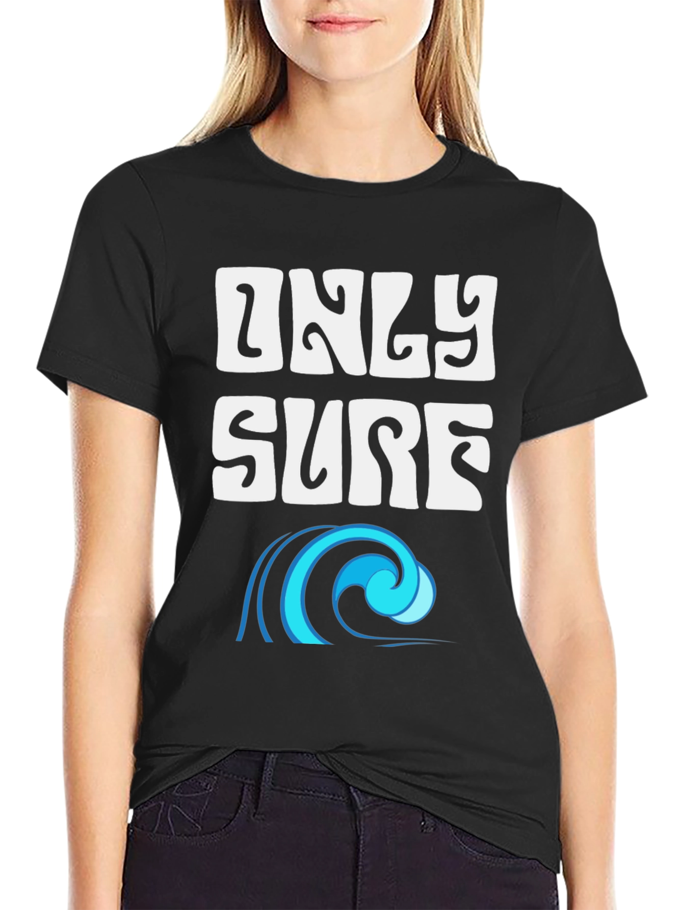 Only Surf Tee - Black Graphic T-Shirt