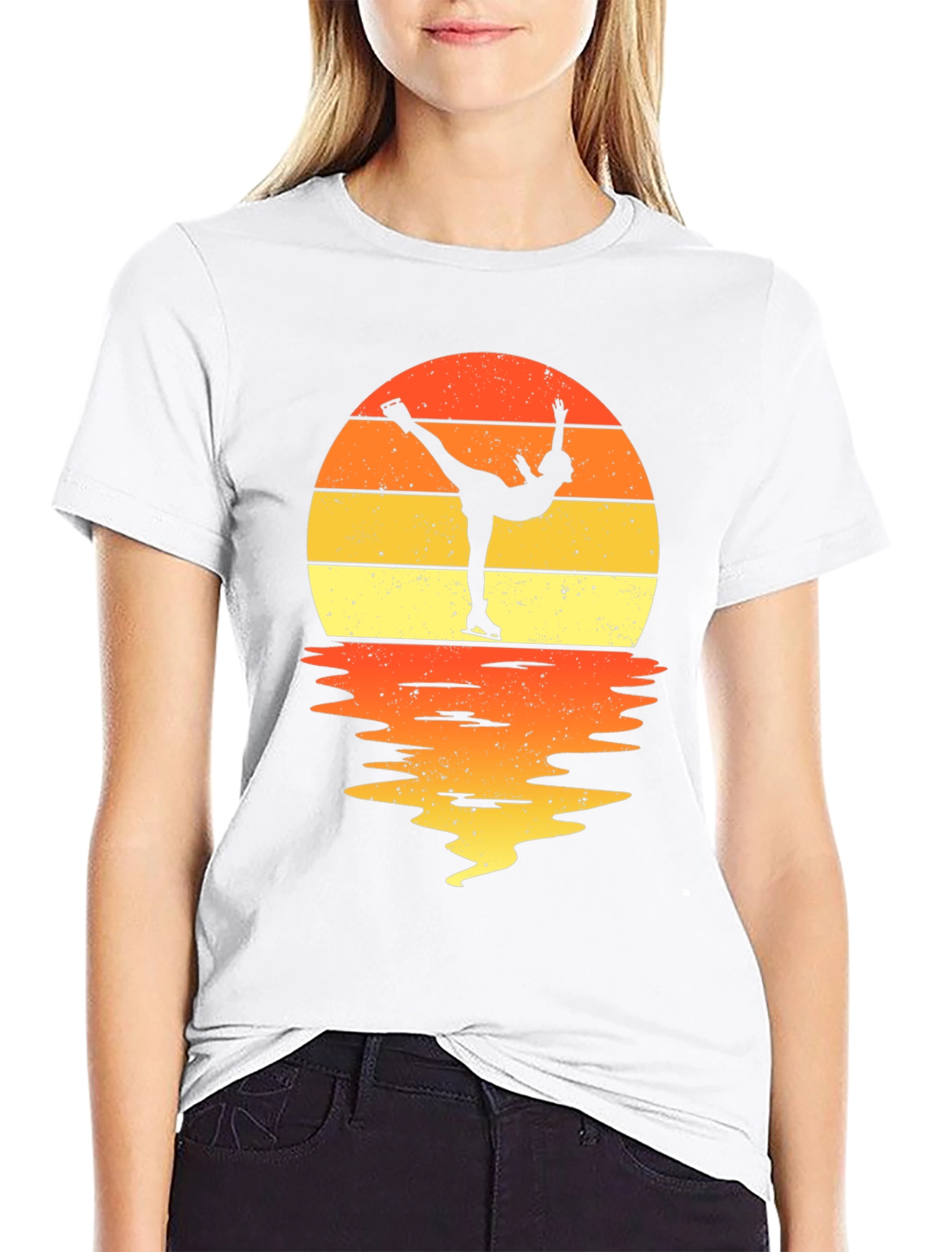 Figure Skater Sunset Graphic Tee