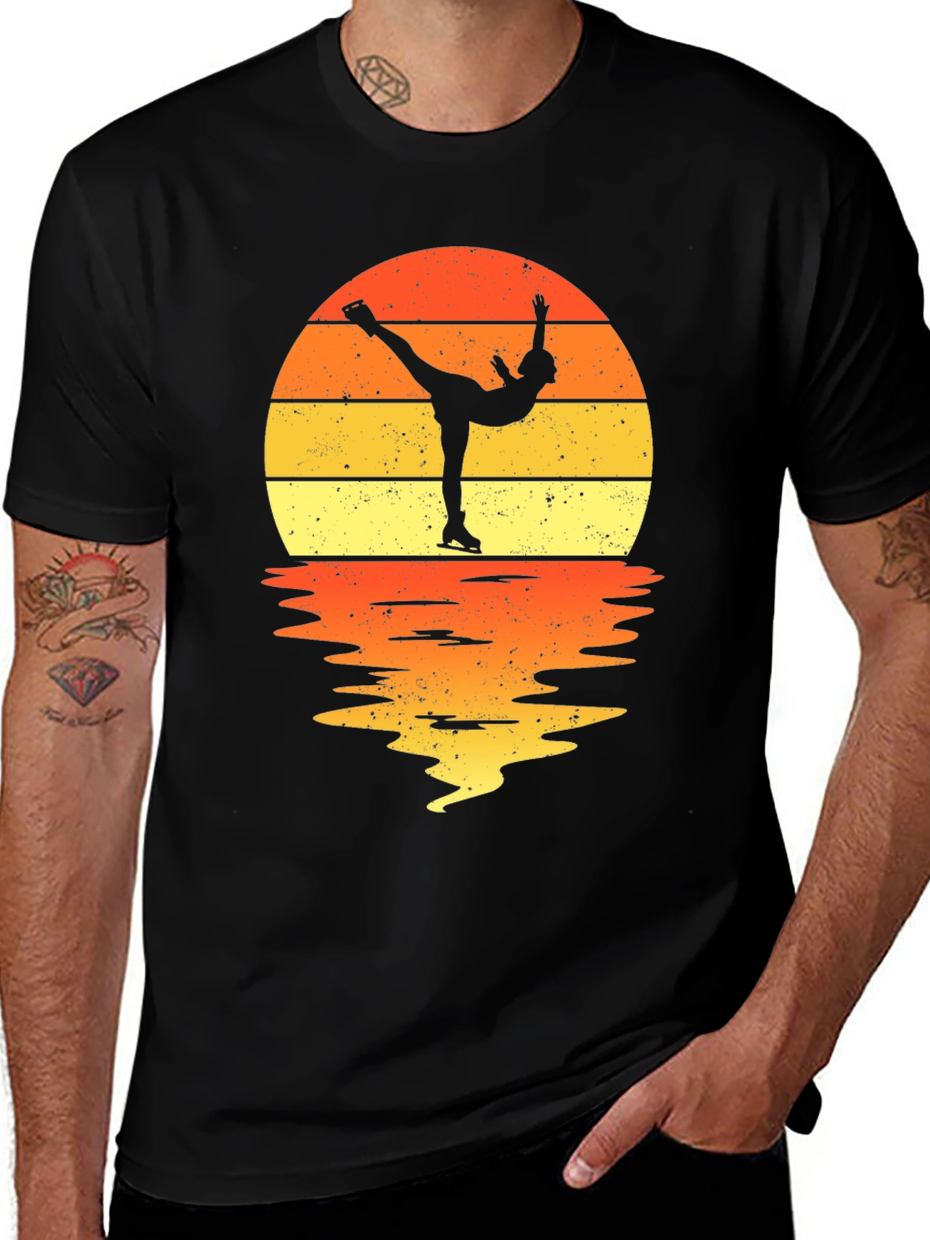 Figure Skater Sunset Graphic Tee