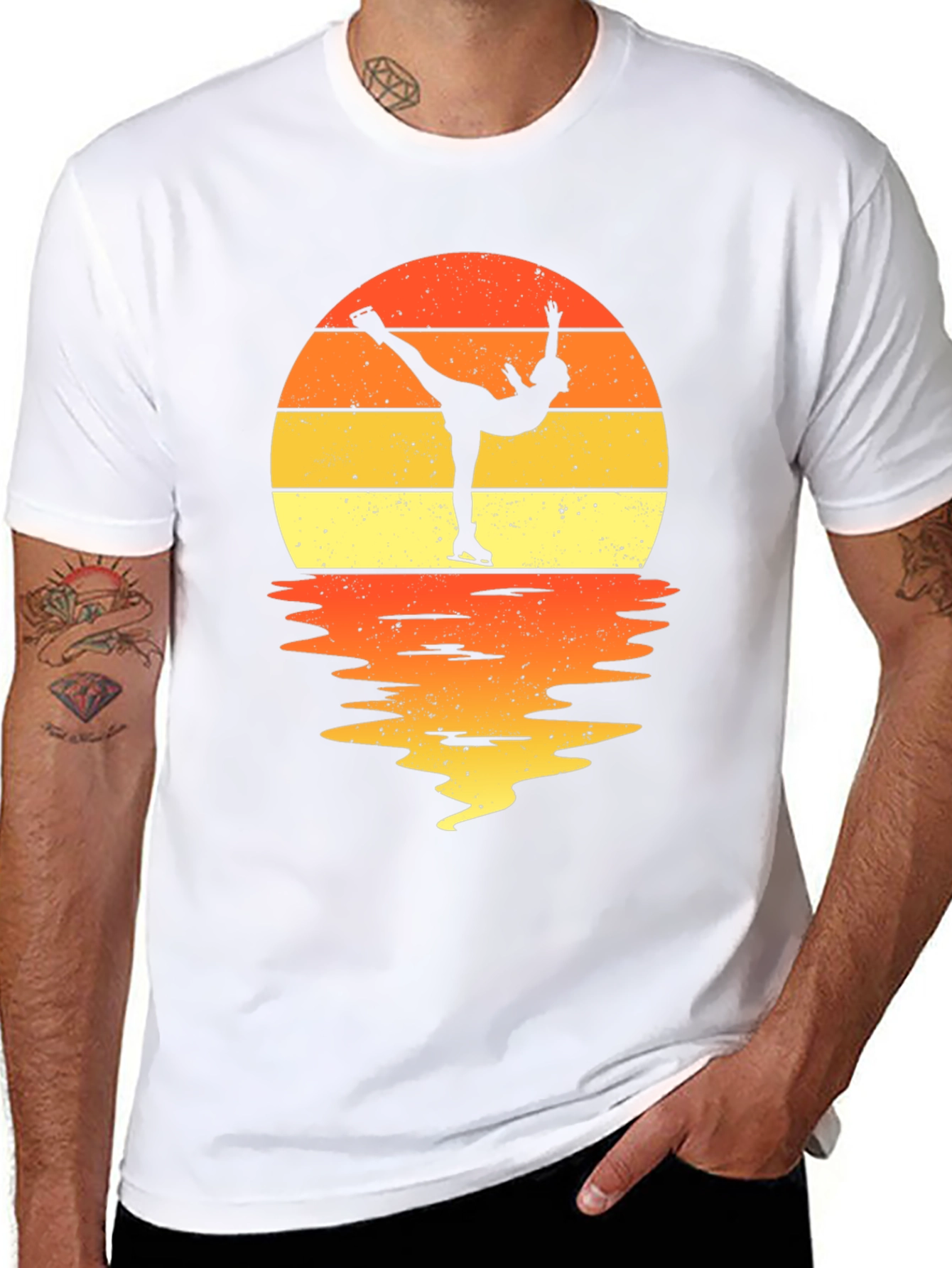 Figure Skater Sunset Graphic Tee