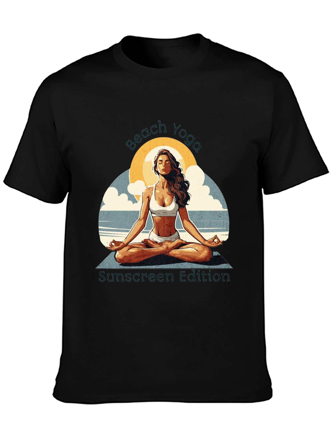 Beach Yoga T-Shirt - Sunscreen Edition