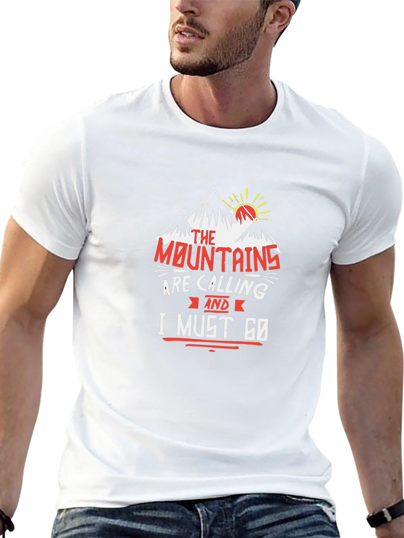 Mountains are Calling Black T-Shirt