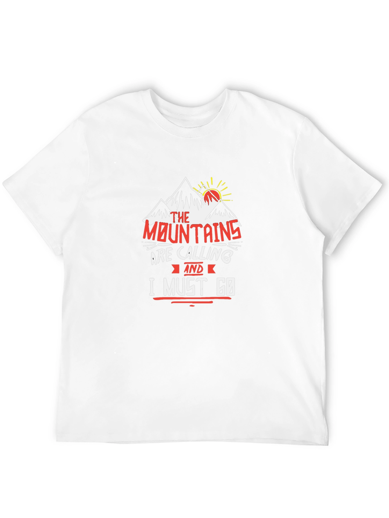Mountains are Calling Black T-Shirt