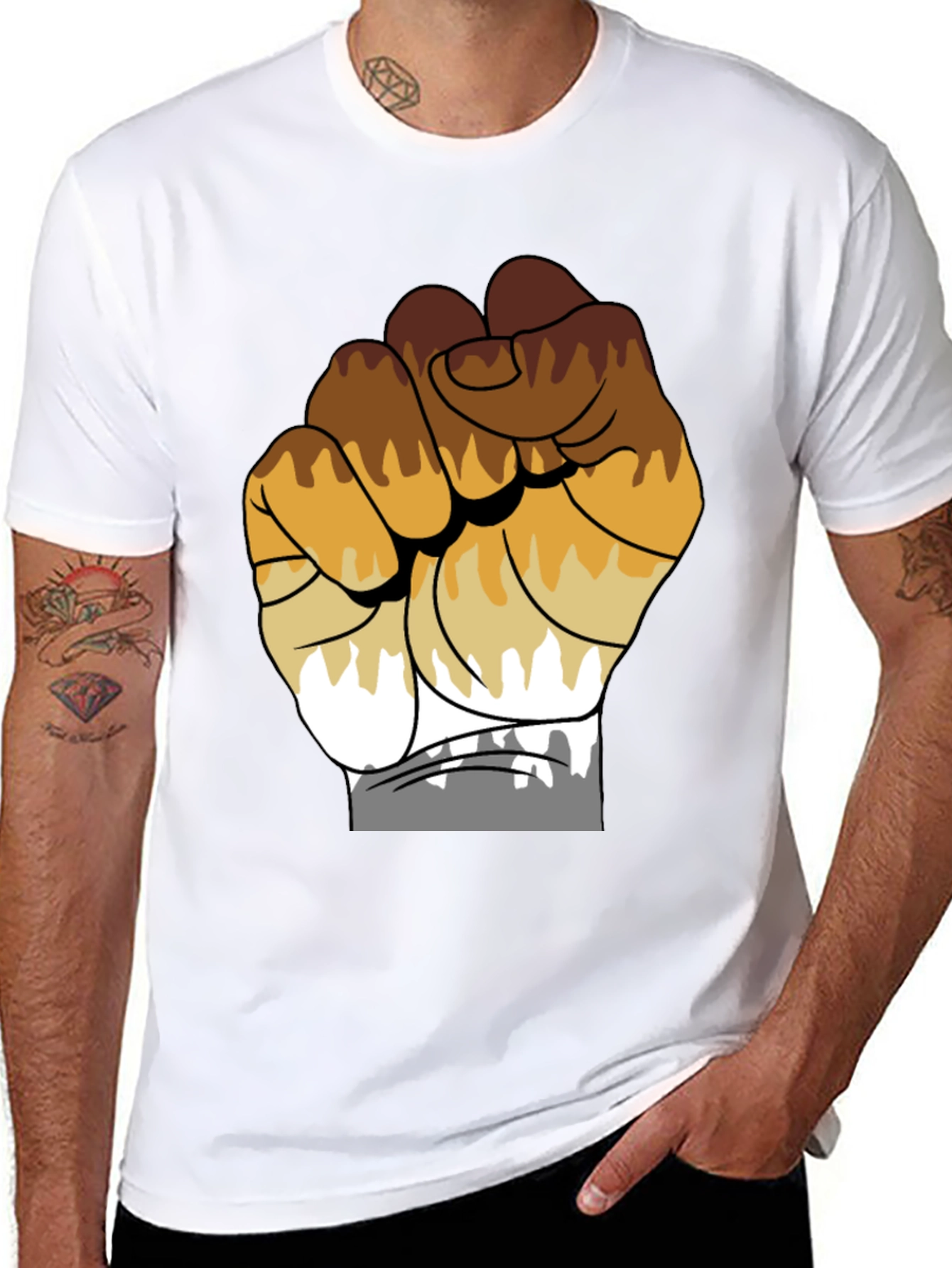Bear Brotherhood T-Shirt - Unity Fist Design