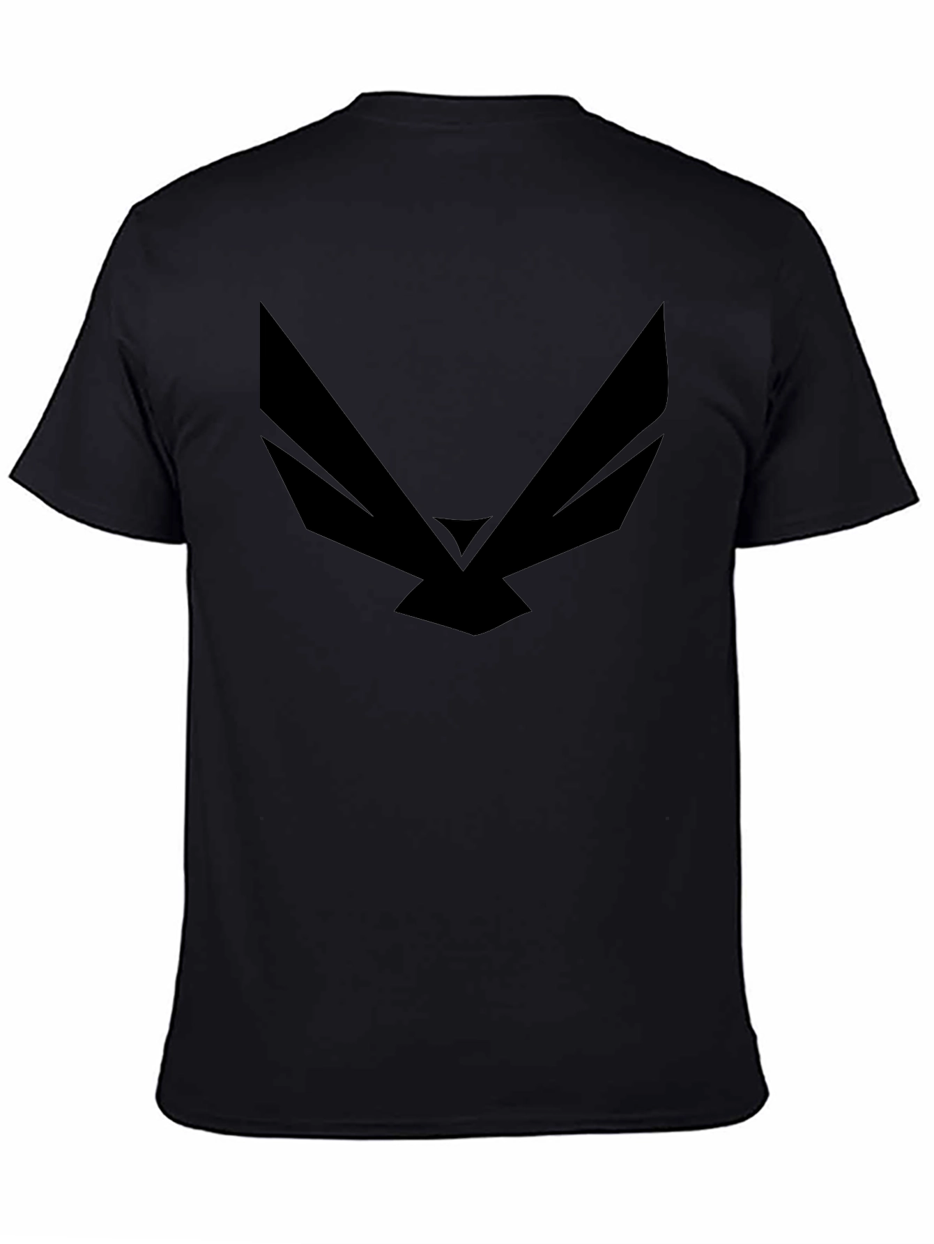 Black Graphic Tee - Modern Wingspan Design