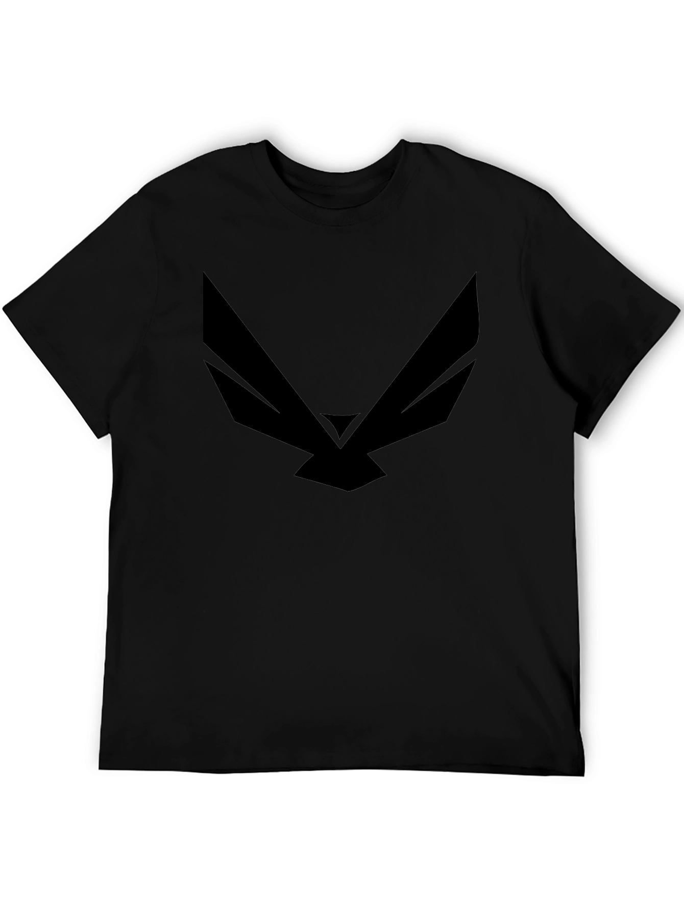 Black Graphic Tee - Modern Wingspan Design