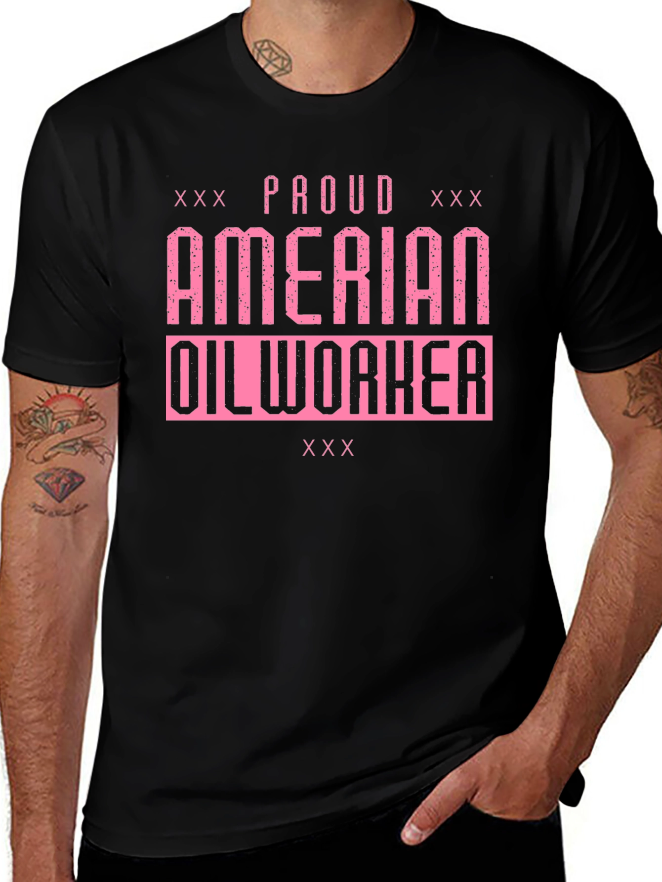 Proud American Oil Worker Graphic T-Shirt