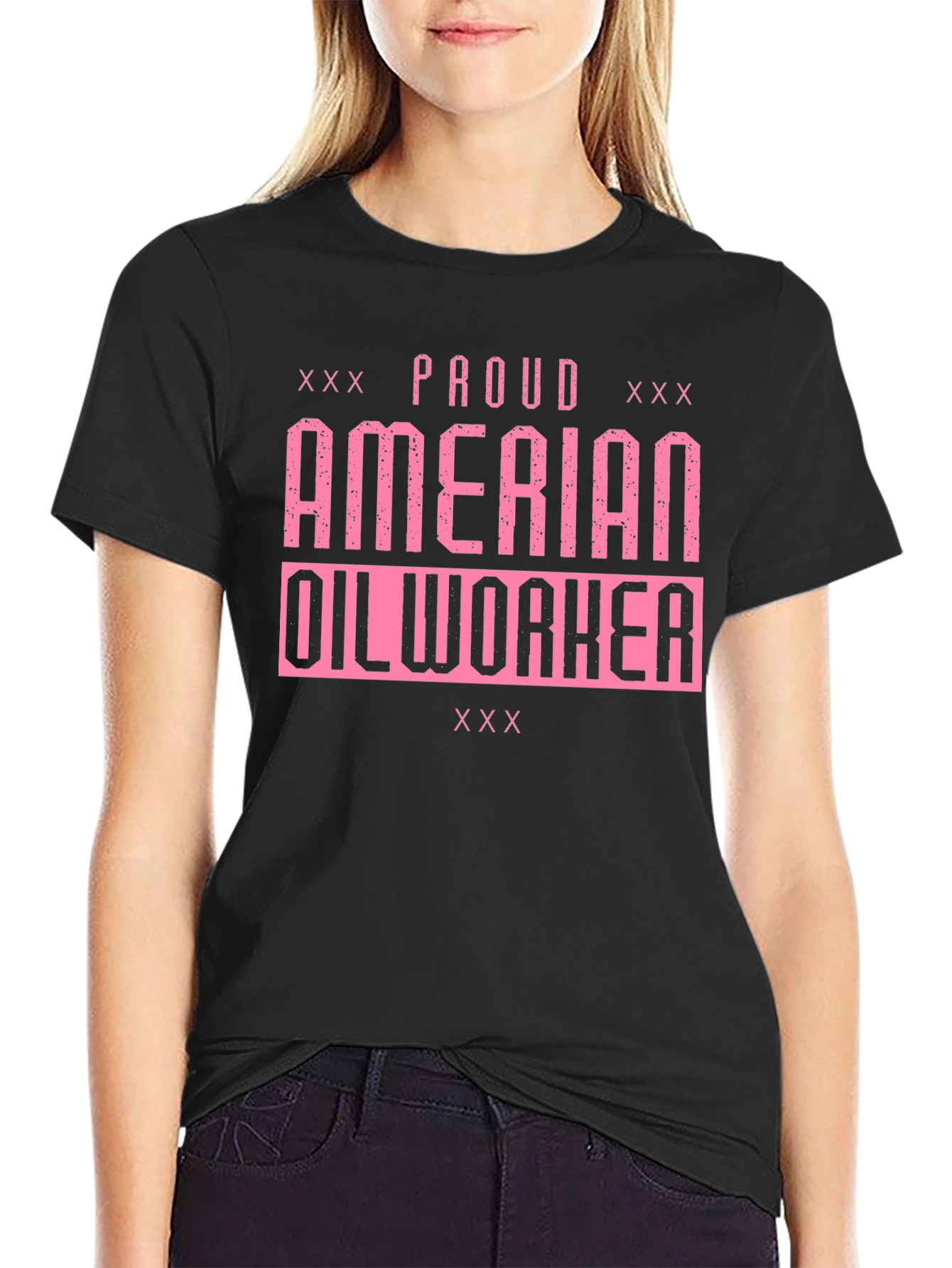 Proud American Oil Worker Graphic T-Shirt