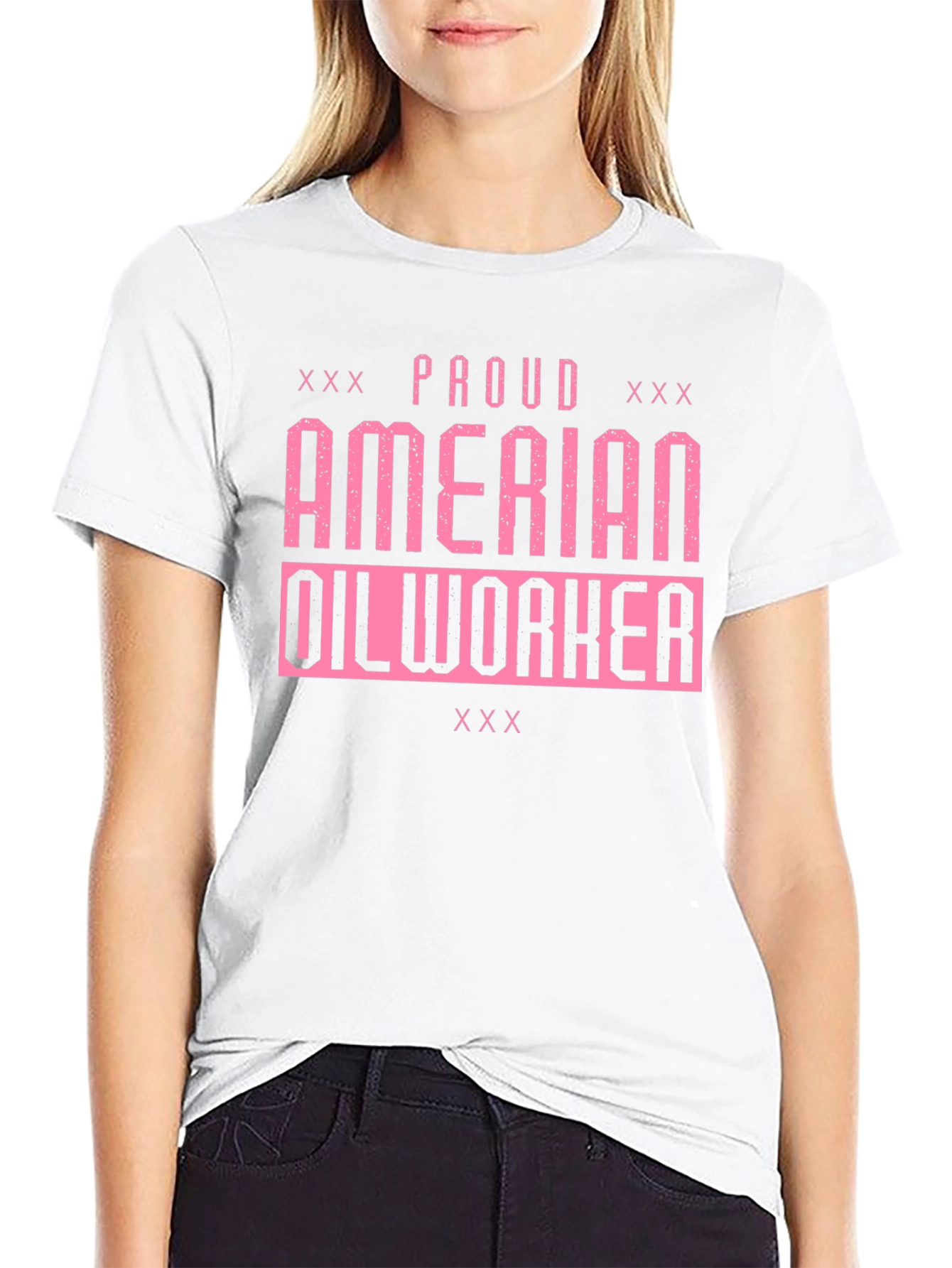 Proud American Oil Worker Graphic T-Shirt