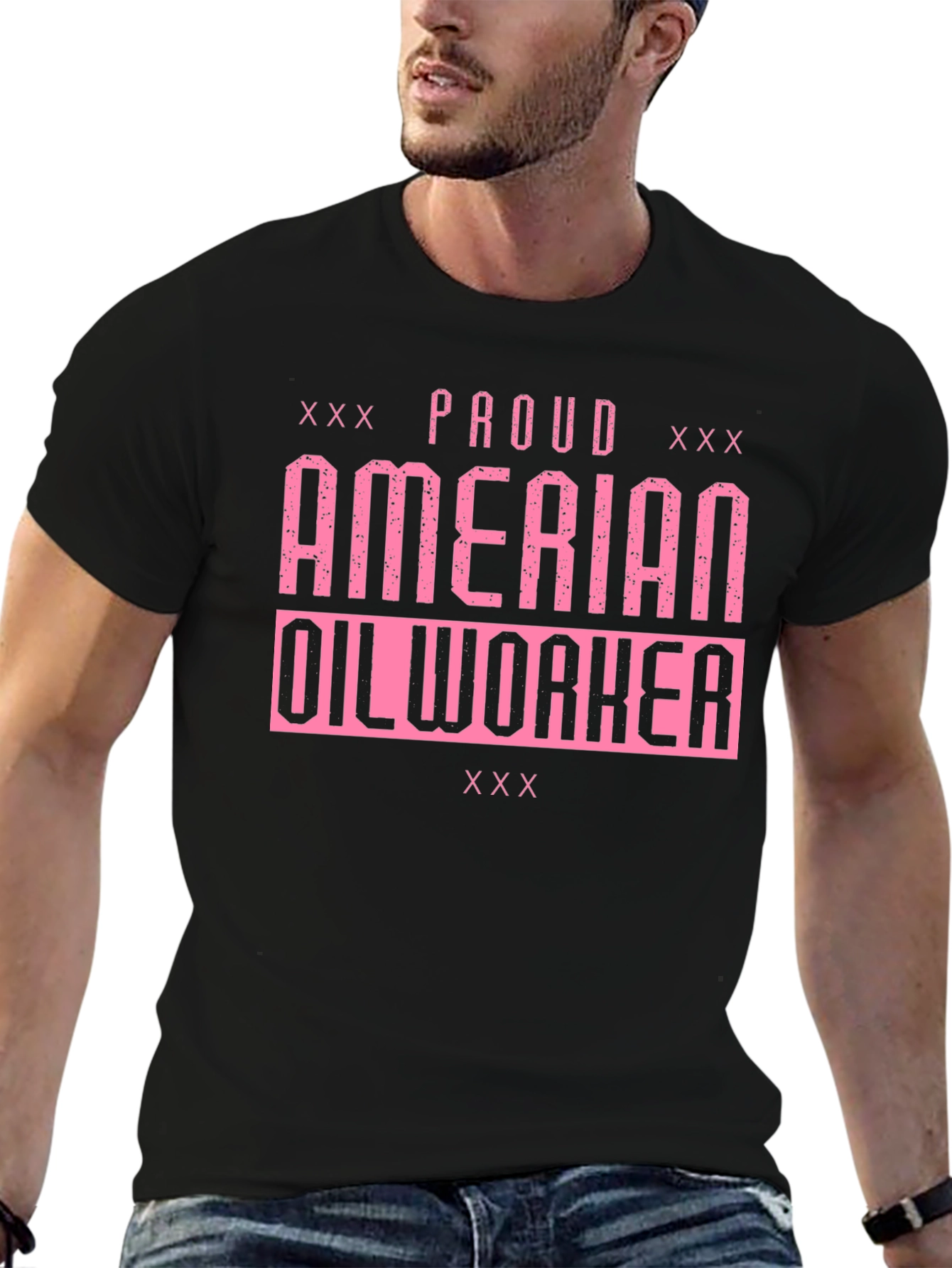 Proud American Oil Worker Graphic T-Shirt