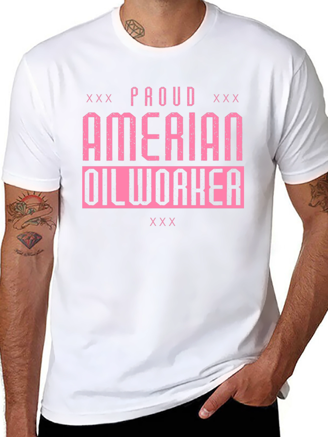 Proud American Oil Worker Graphic T-Shirt