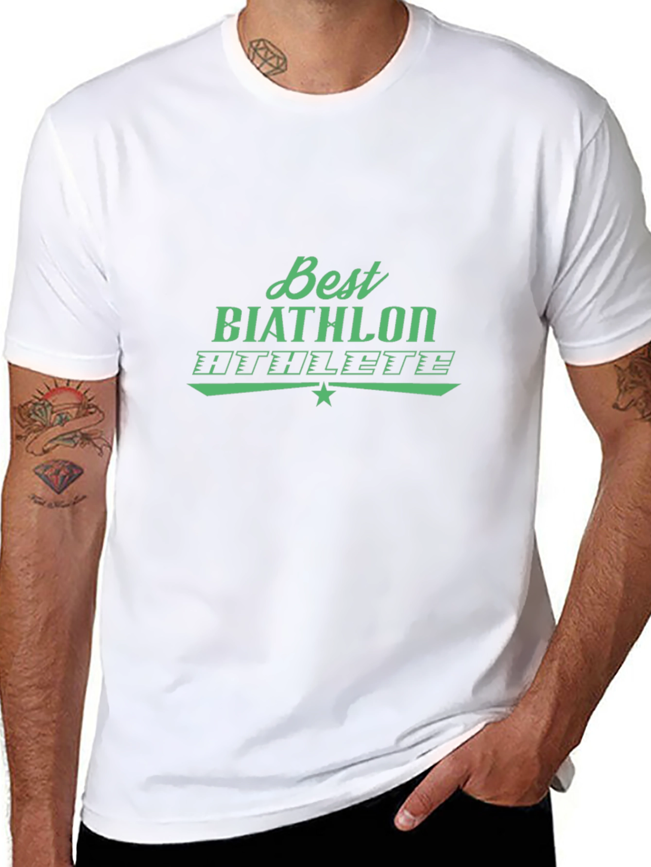 Best Biathlon Athlete Black Graphic Tee
