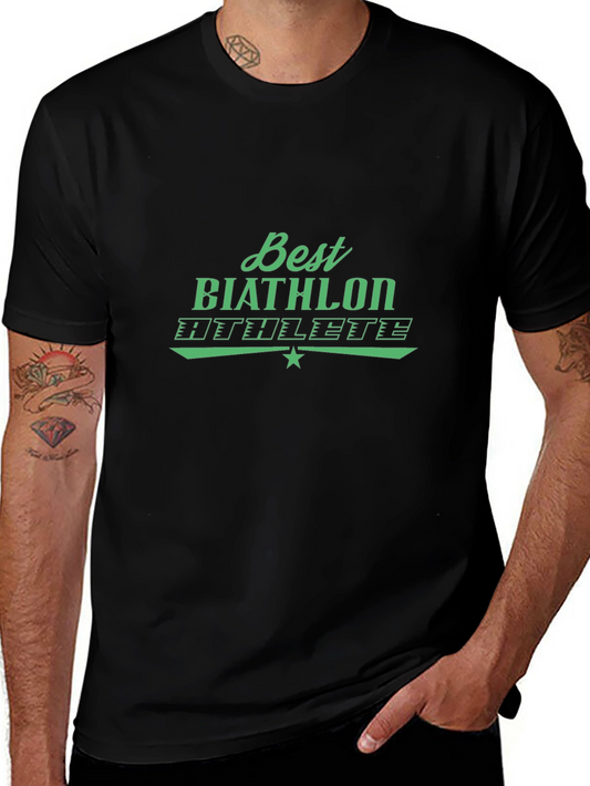 Best Biathlon Athlete Black Graphic Tee