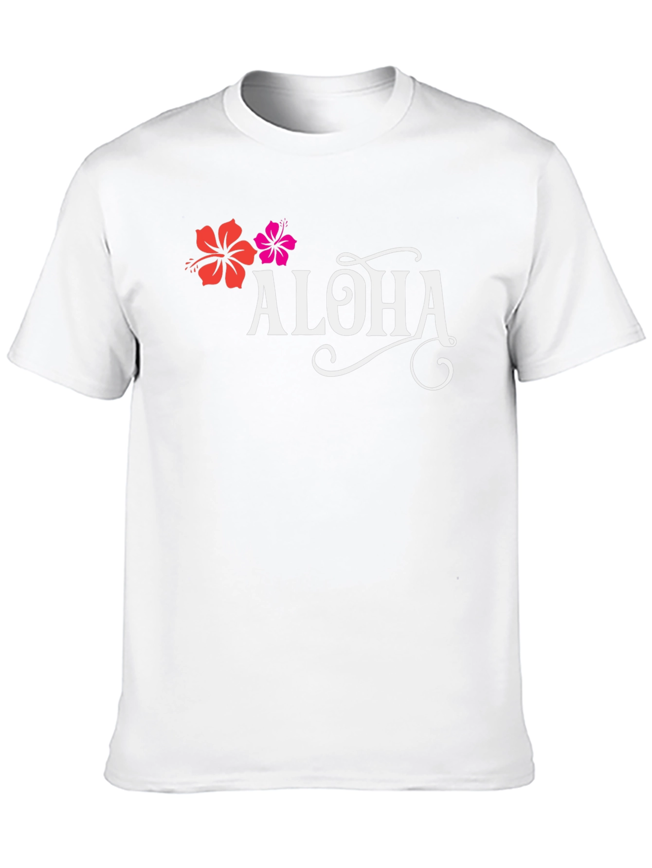 Aloha Flower Graphic T-Shirt - Black
