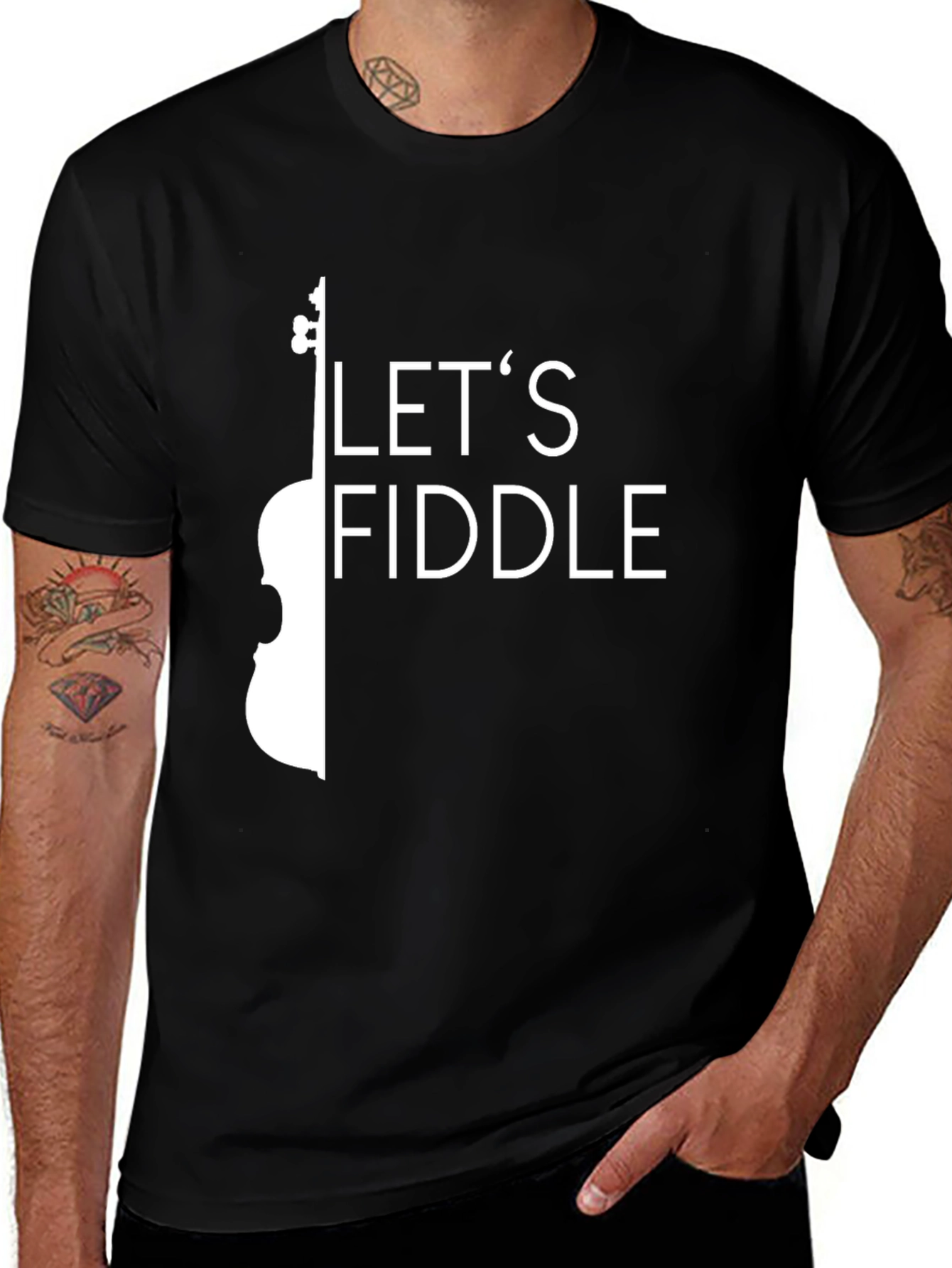 Lets Fiddle Graphic Tee - Black