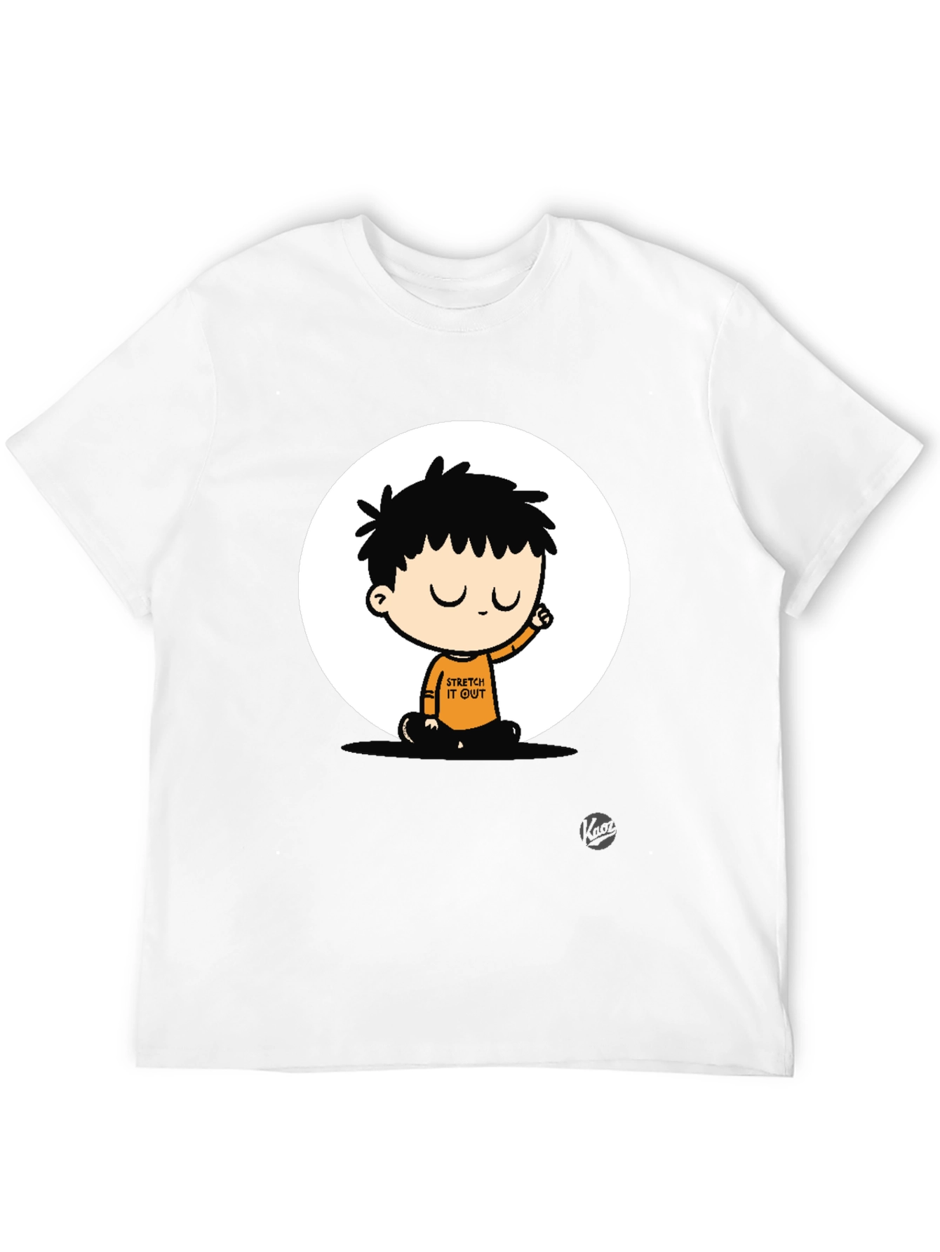 Stretch It Out Black Graphic T-Shirt