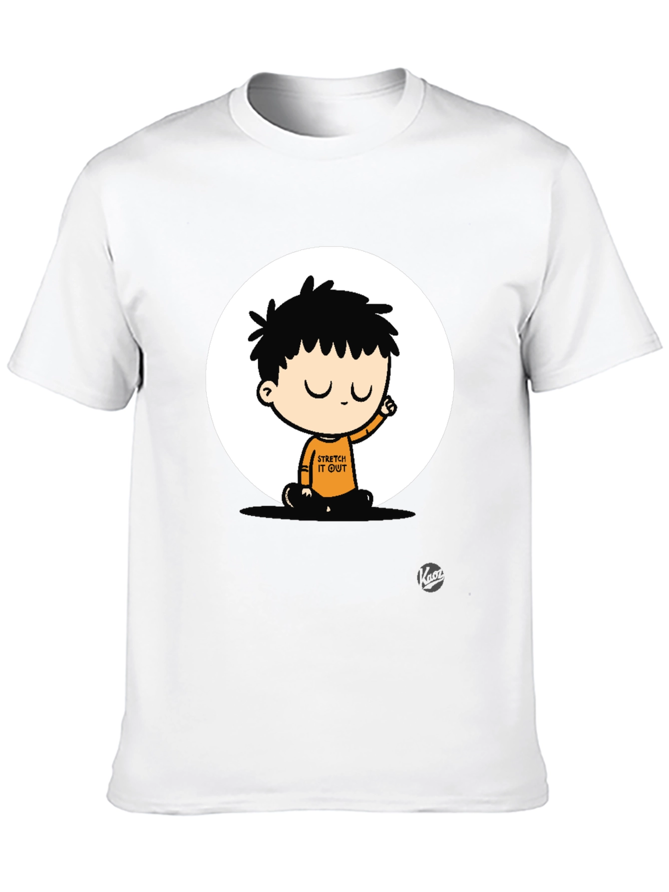 Stretch It Out Black Graphic T-Shirt