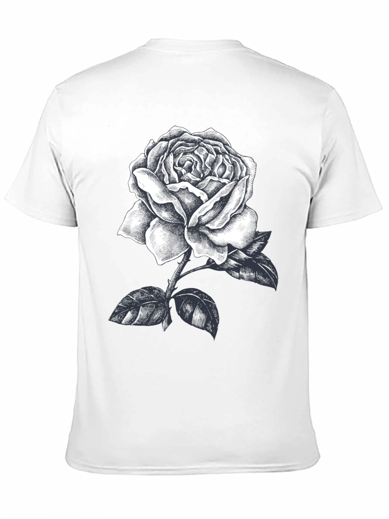 Rose Graphic Tee - Mens Black Short Sleeve