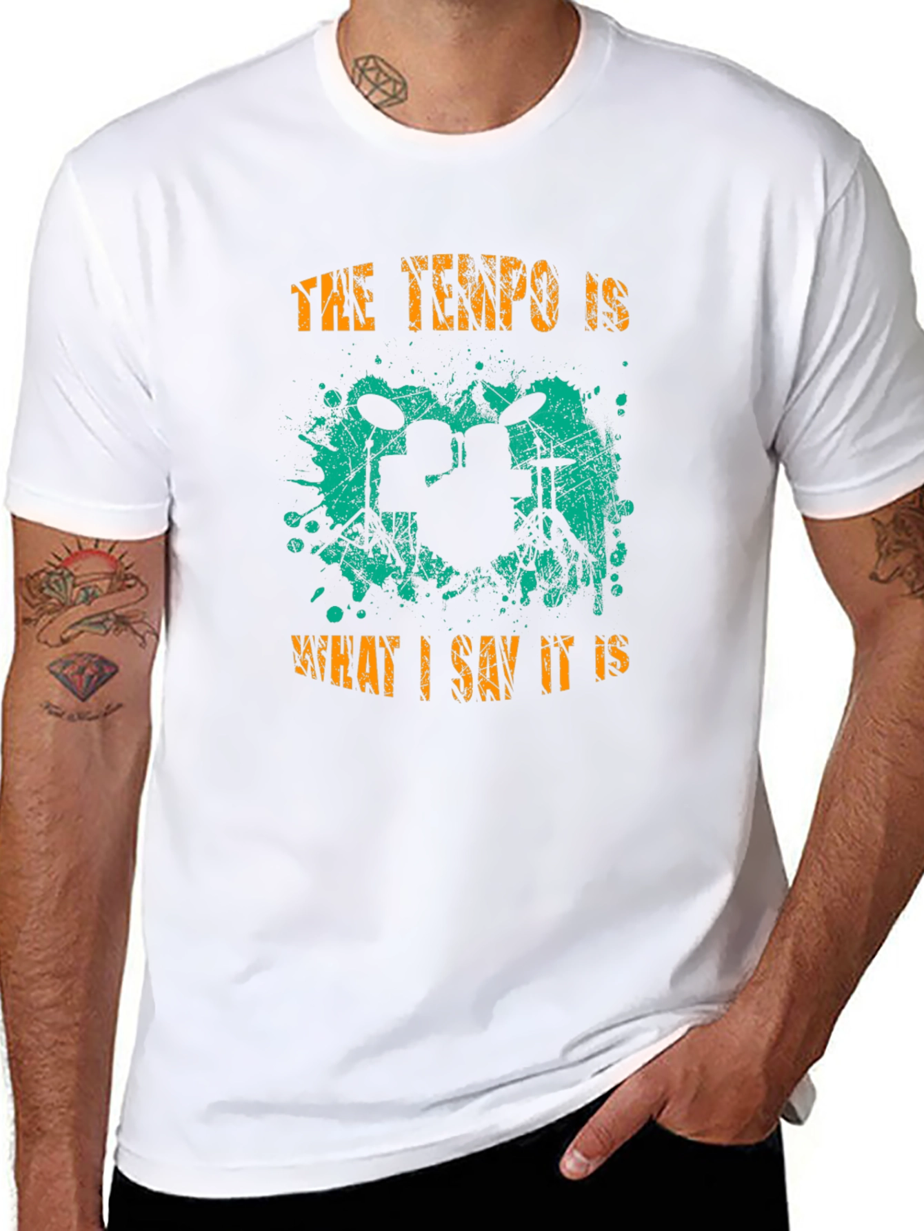 Tempo Drummer T-Shirt - Music Lover Tee
