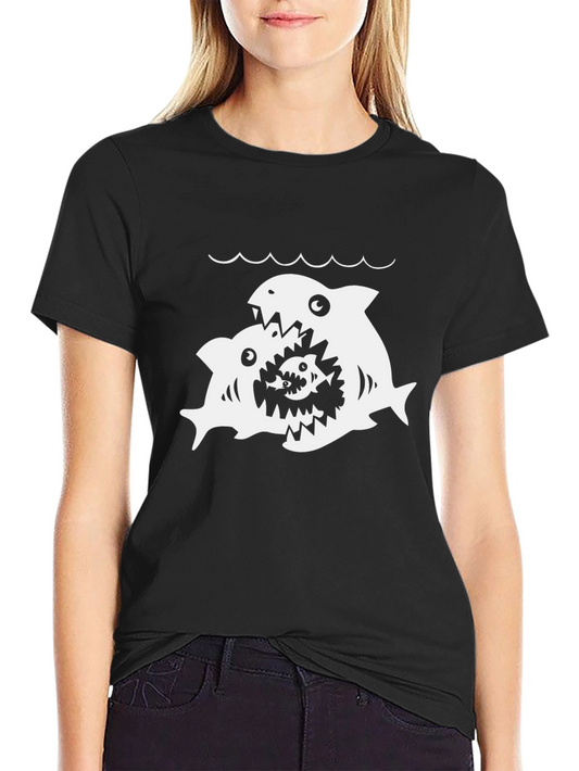 Shark Inception Black T-Shirt