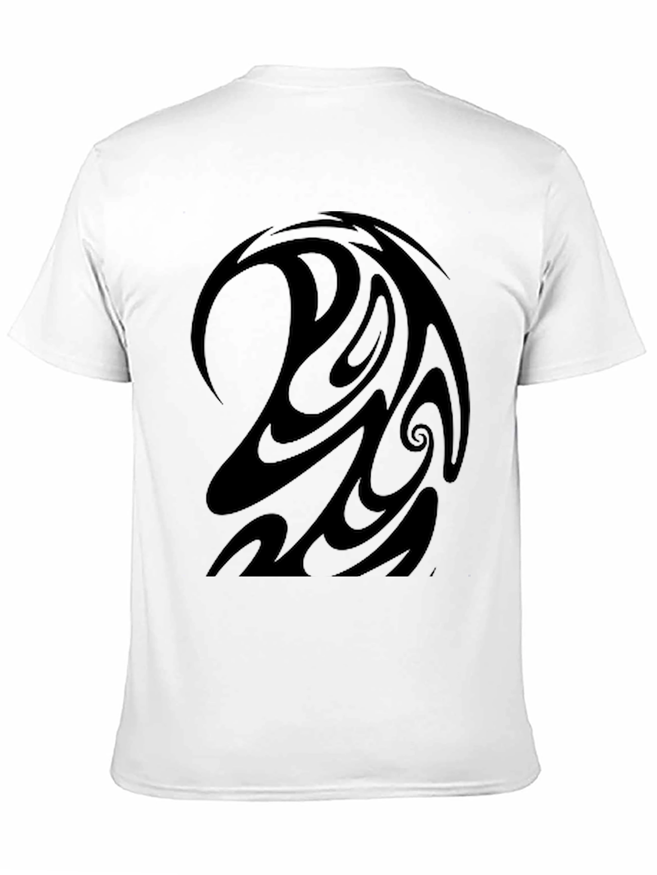 Black Tribal Swirl Design Tee