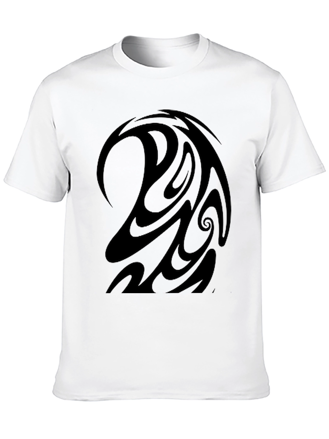 Black Tribal Swirl Design Tee