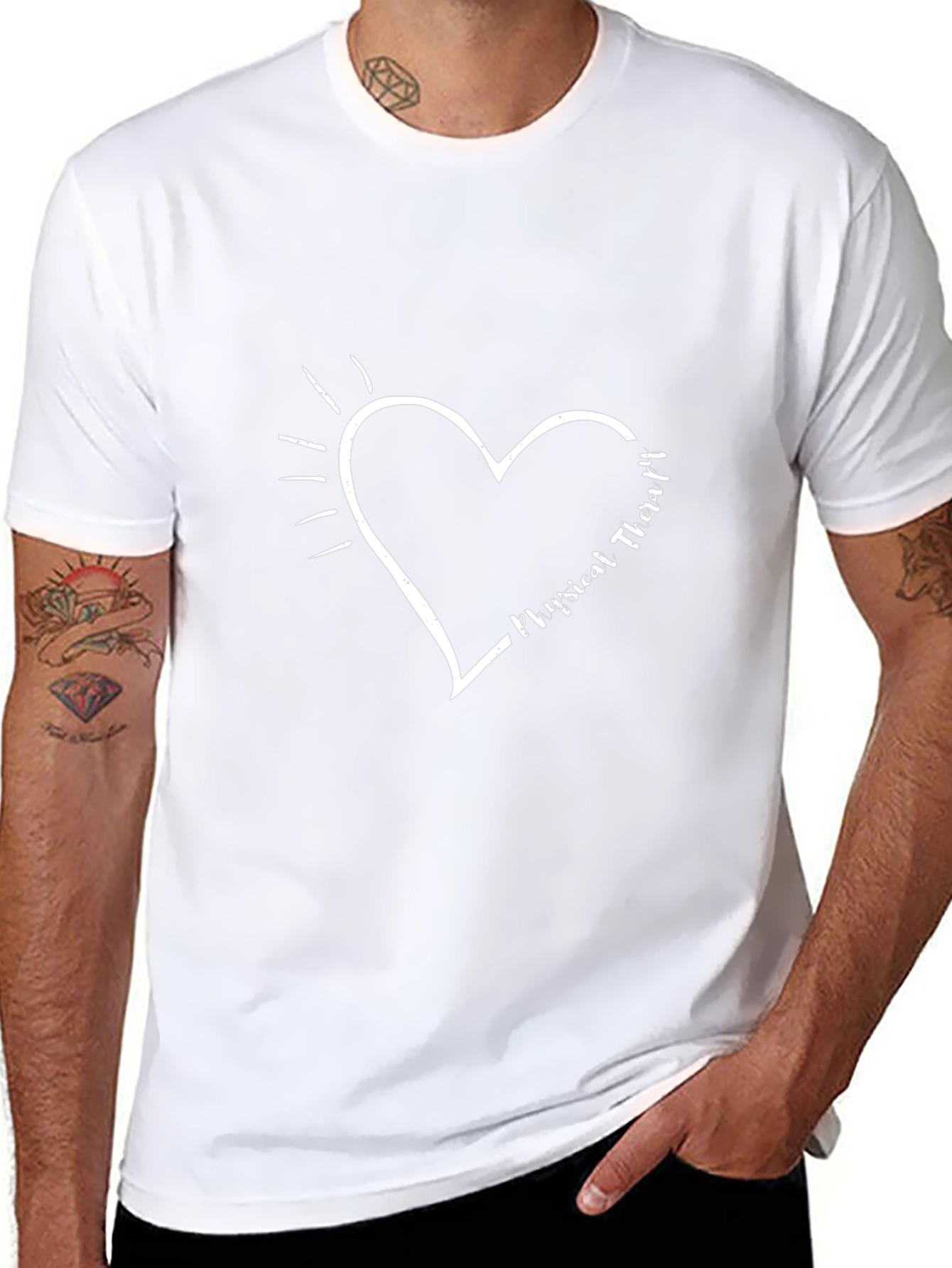 Physical Therapy Heart Graphic T-Shirt - Black