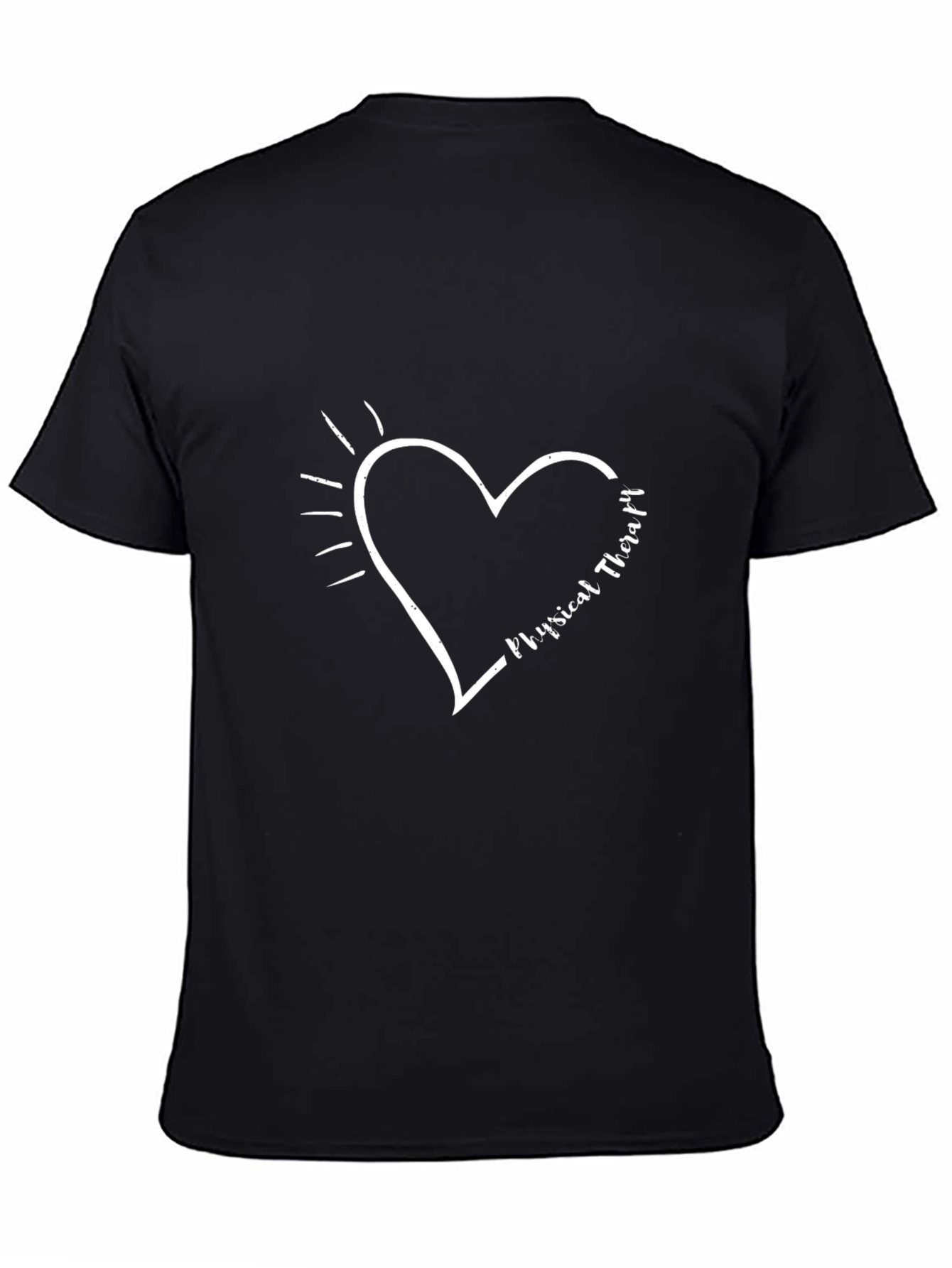Physical Therapy Heart Graphic T-Shirt - Black