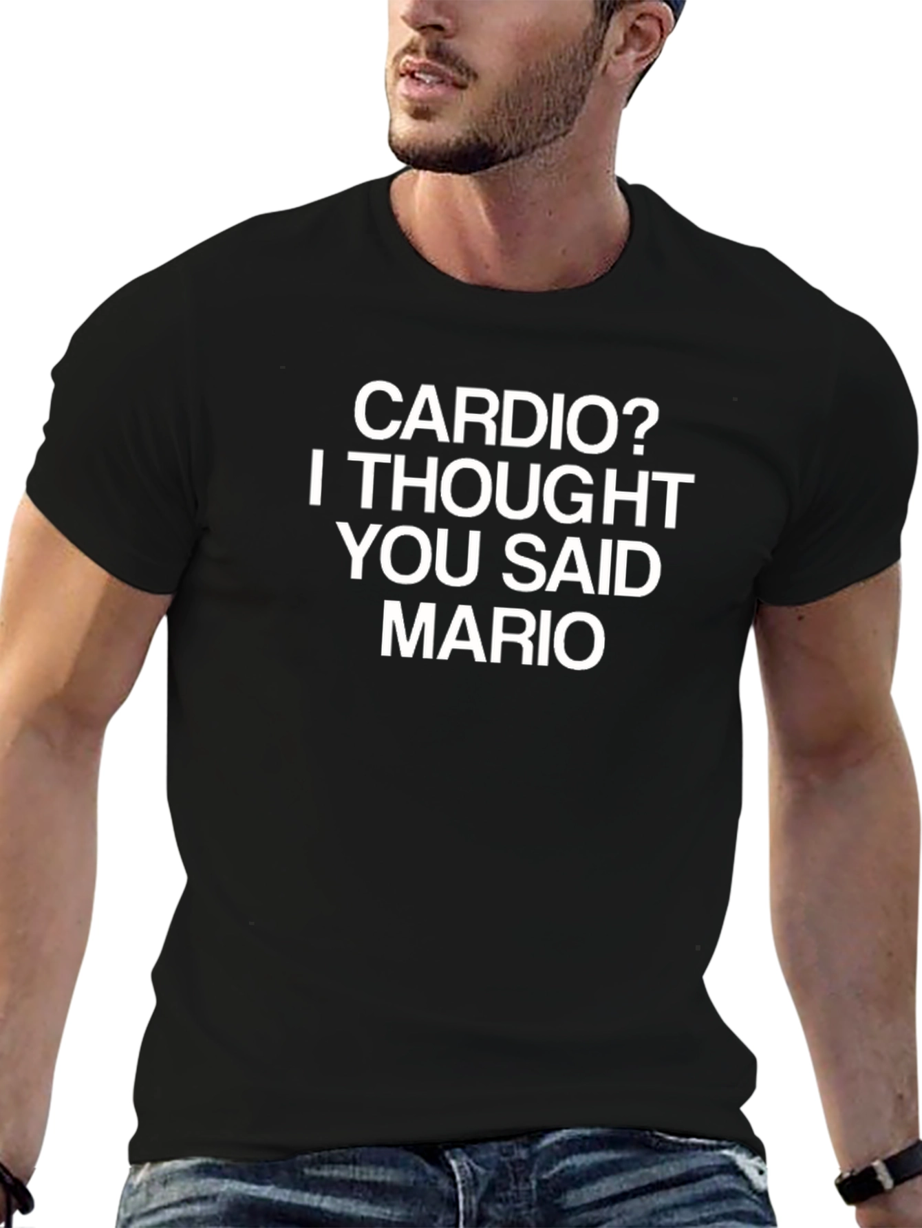 Funny Workout T-Shirt - Cardio? Mario!