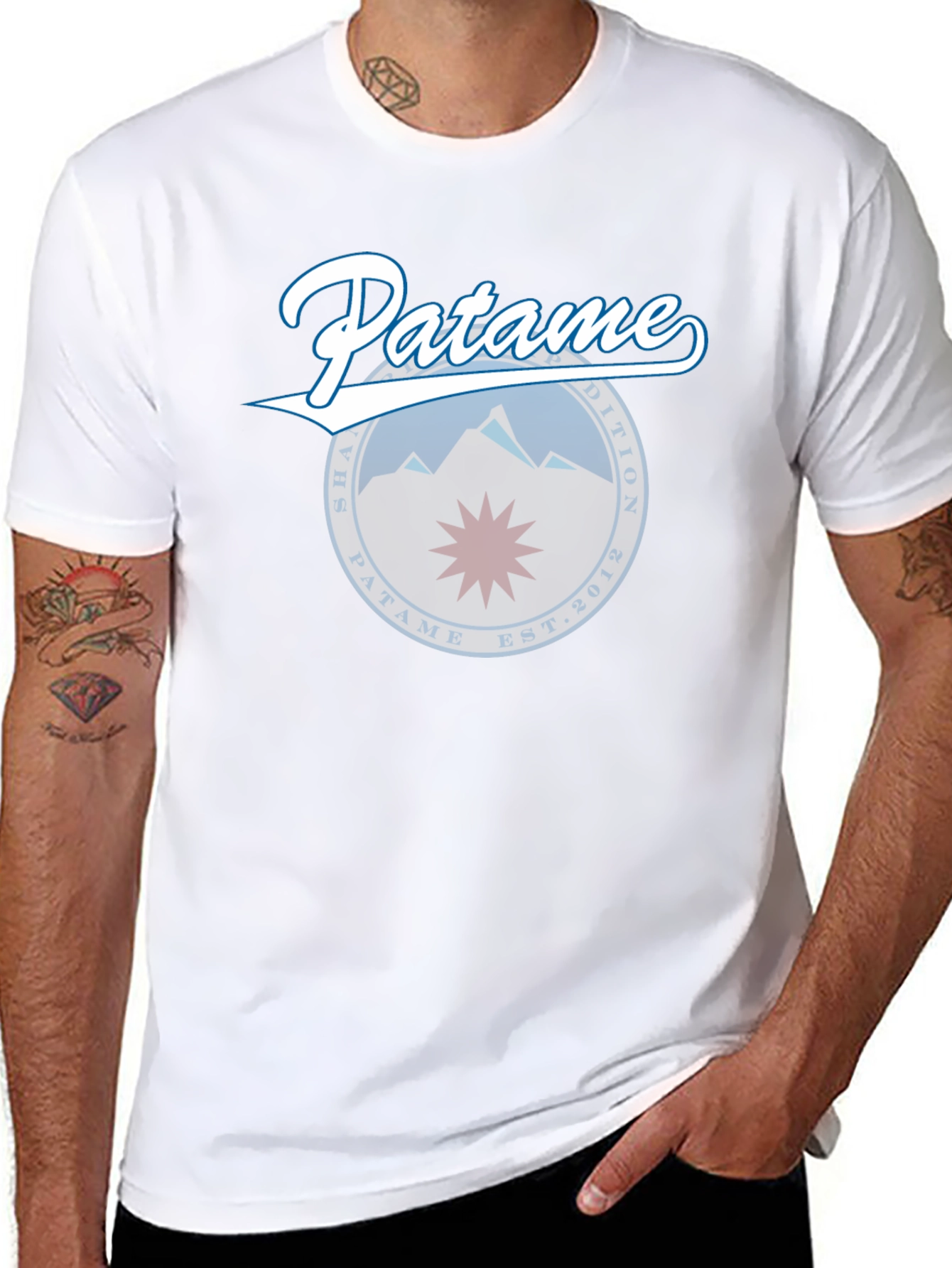 Patame Graphic Tee - Black Cotton Blend