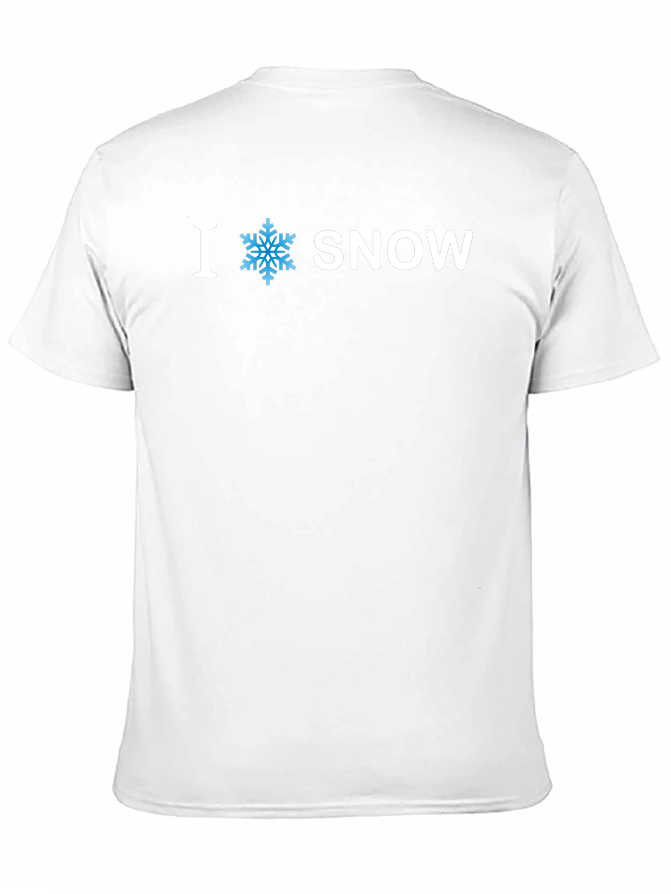 I Snowflake Snow Black T-Shirt