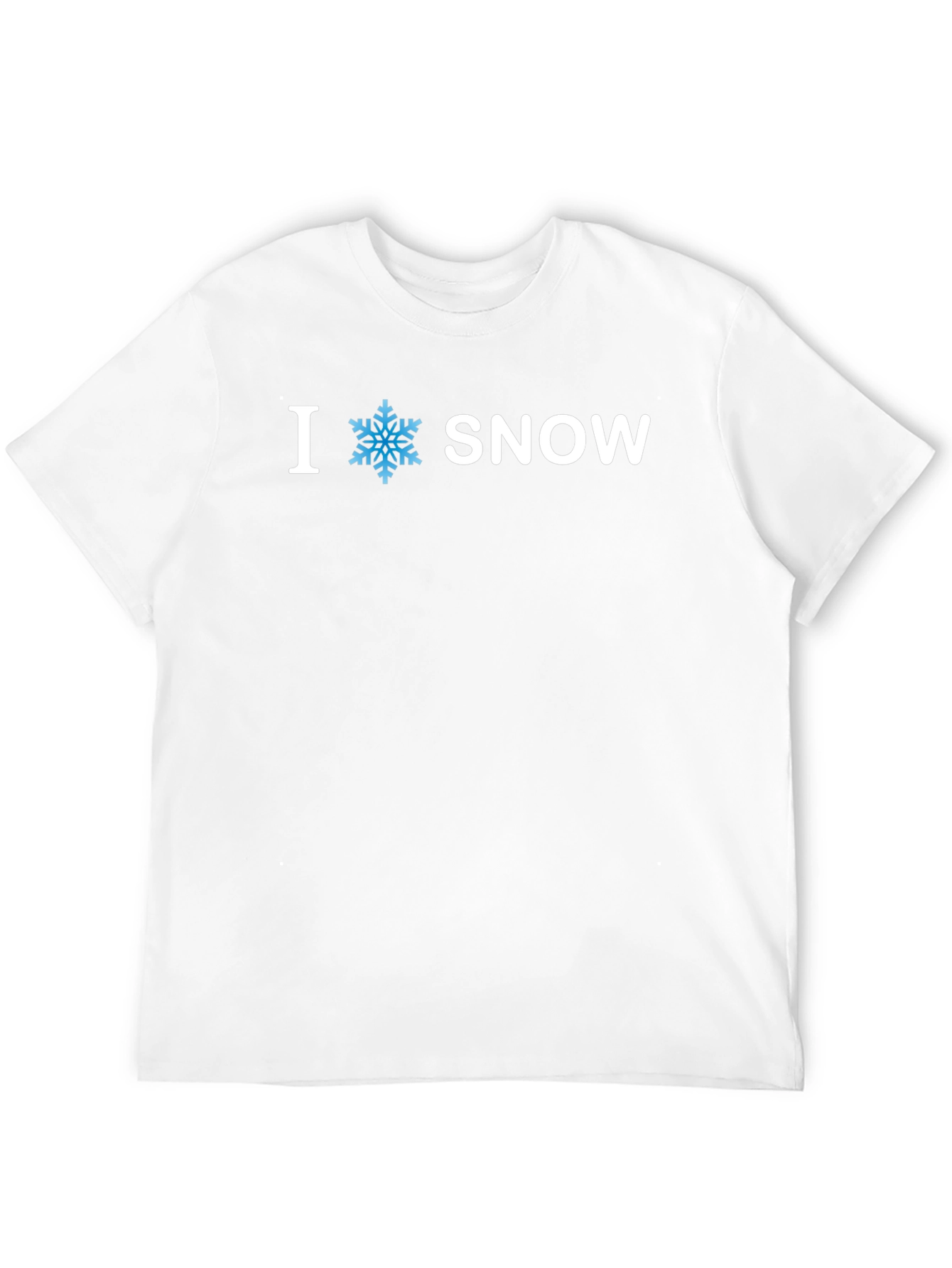 I Snowflake Snow Black T-Shirt