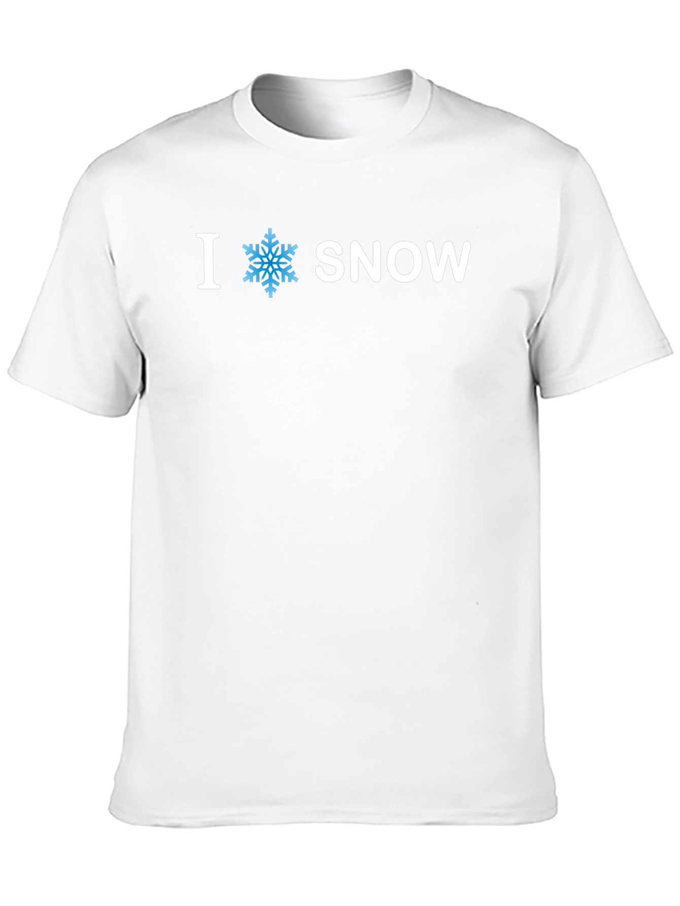 I Snowflake Snow Black T-Shirt