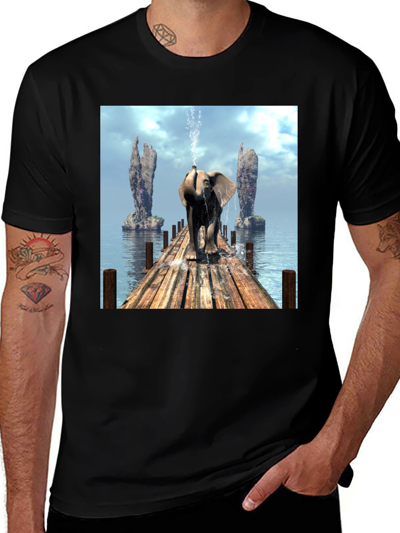 Elephant Trunk Spray T-Shirt
