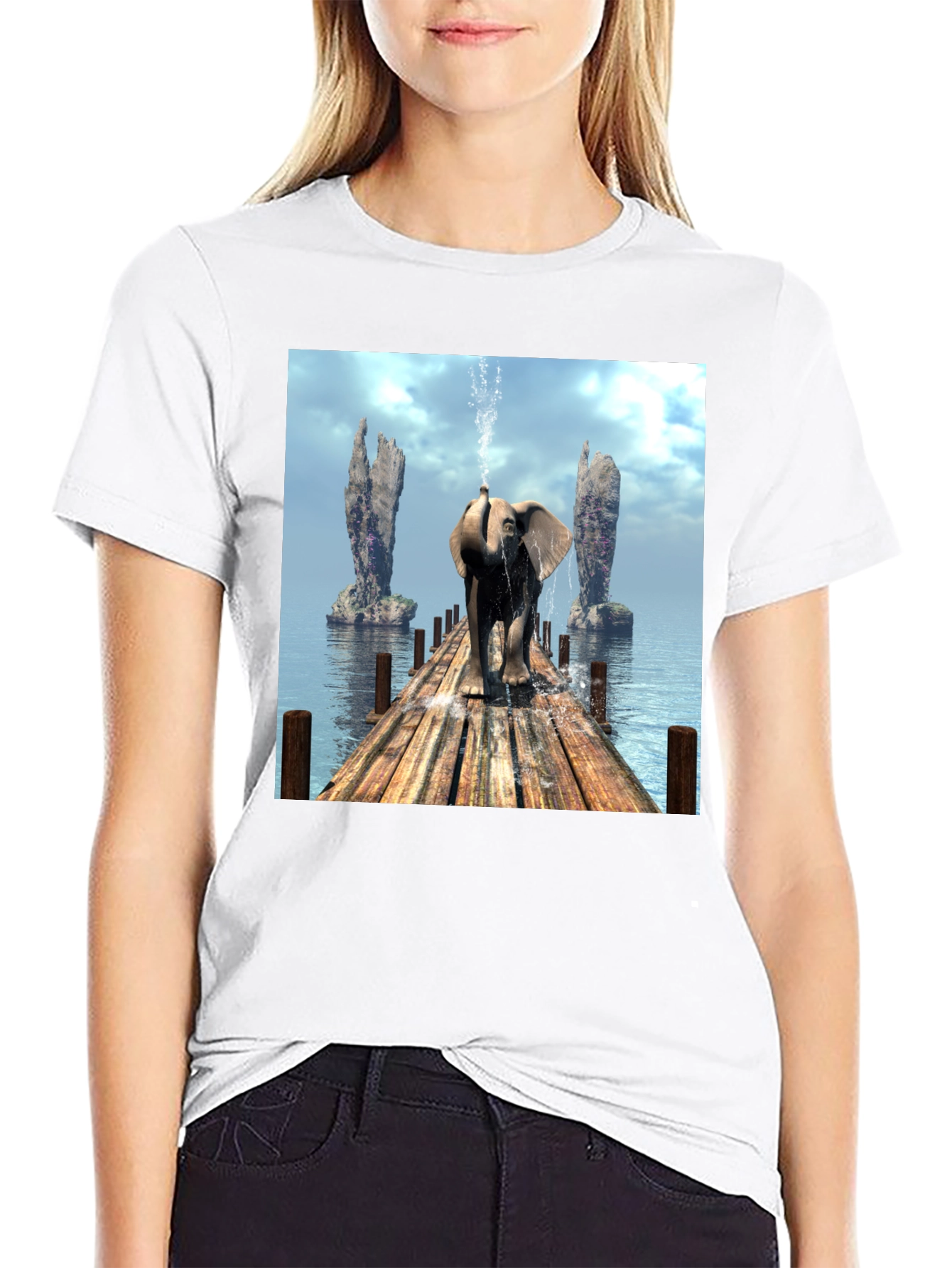 Elephant Trunk Spray T-Shirt