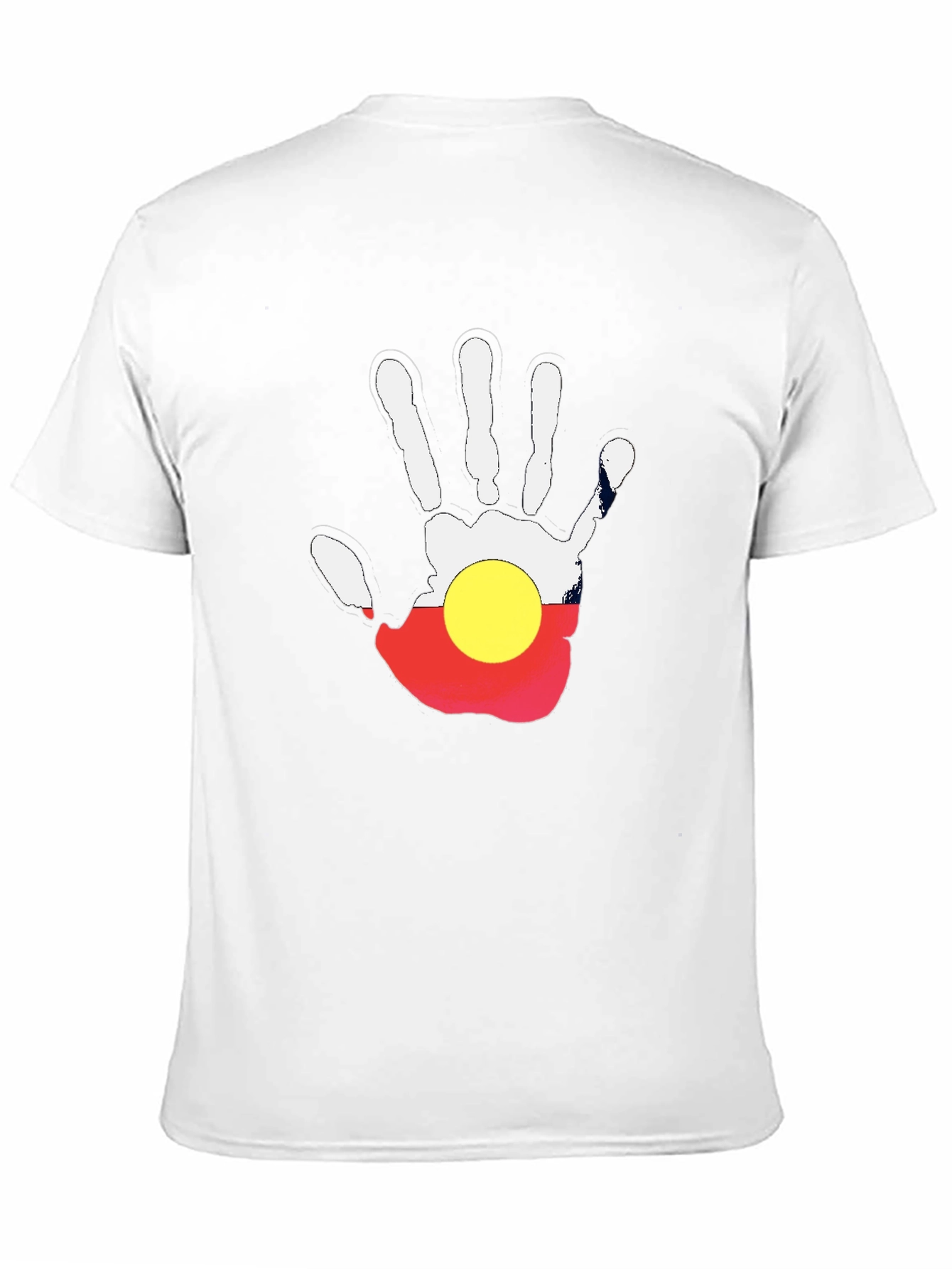 Aboriginal Flag Hand Print T-Shirt