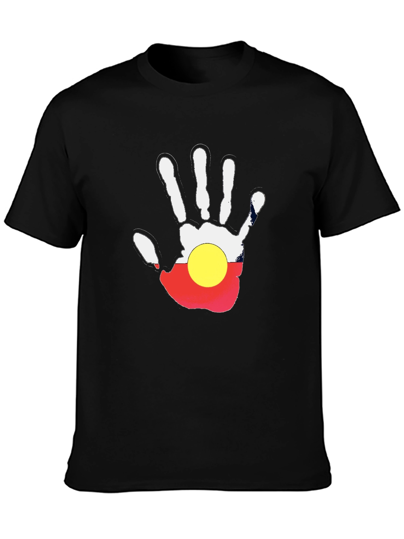 Aboriginal Flag Hand Print T-Shirt