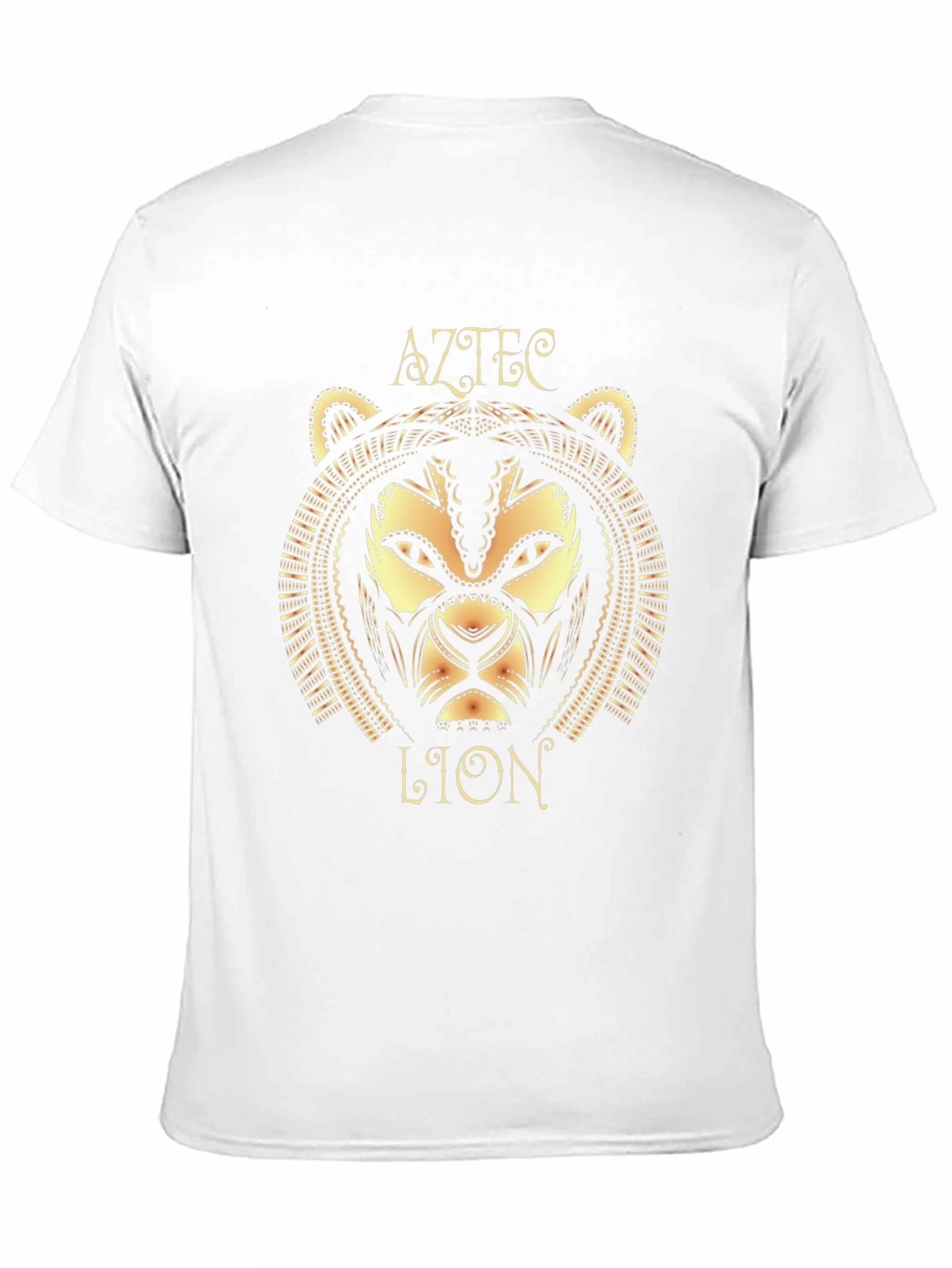 Aztec Lion Graphic Tee - Stylish Black Cotton T-Shirt