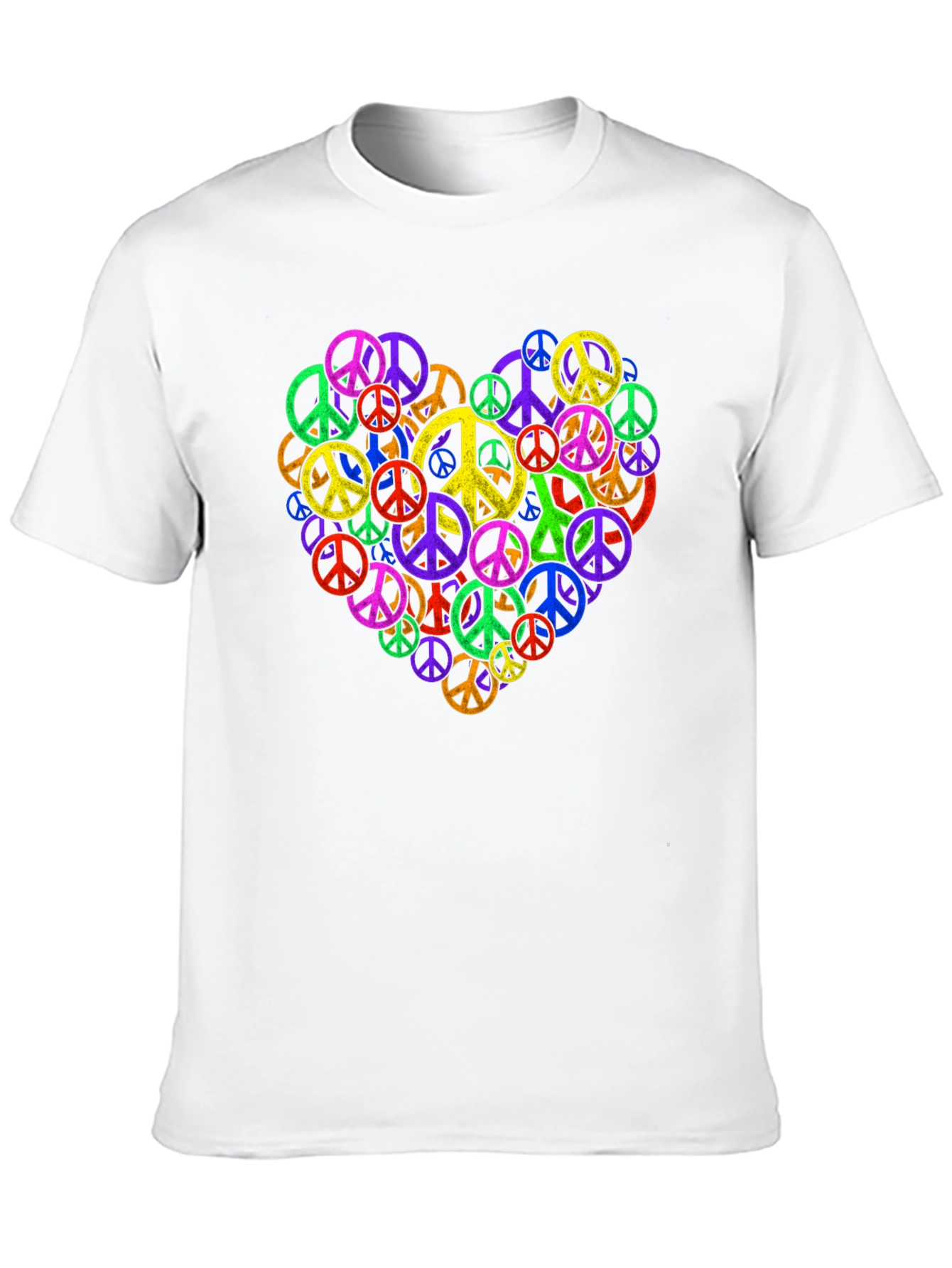 Peace Sign Heart Black T-Shirt