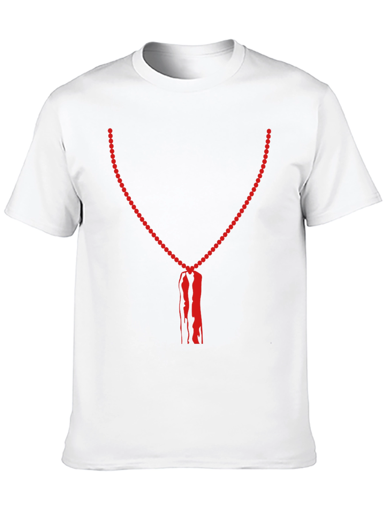 Unique Bead Necklace Graphic Print Tee