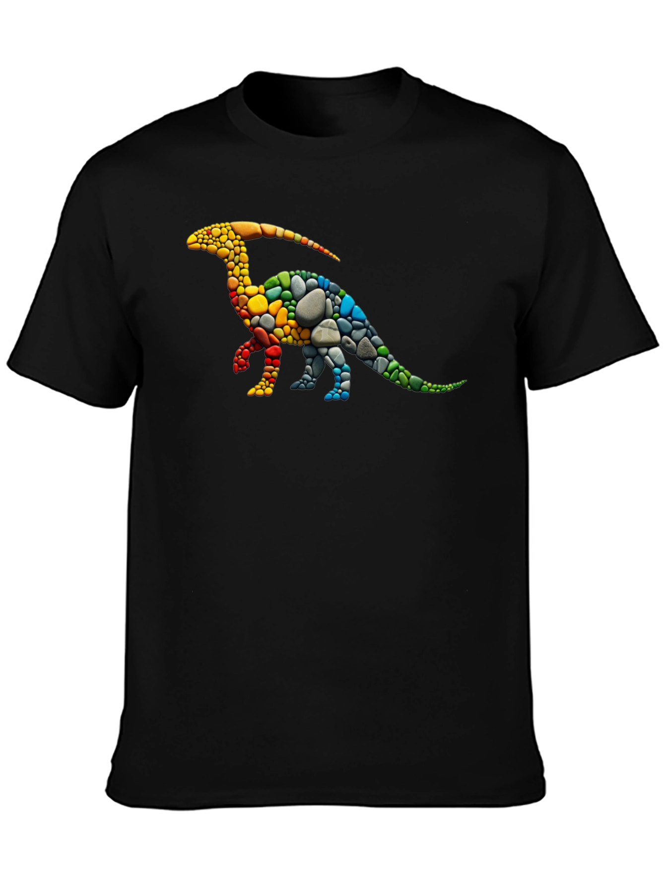 Dinosaur Stone T-Shirt - Rainbow Parasaurolophus