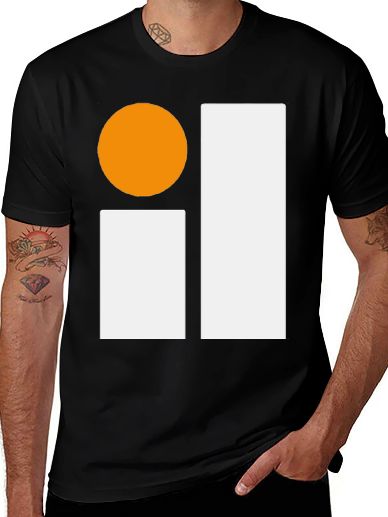 Abstract Graphic Tee - Black