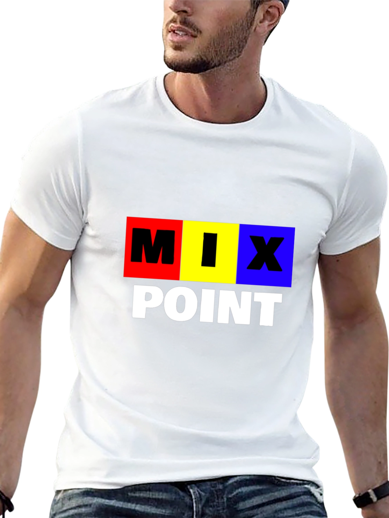 Mix Point Graphic T-Shirt - Black