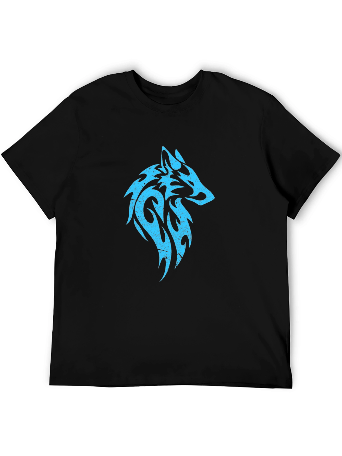 Tribal Wolf Graphic Print Tee