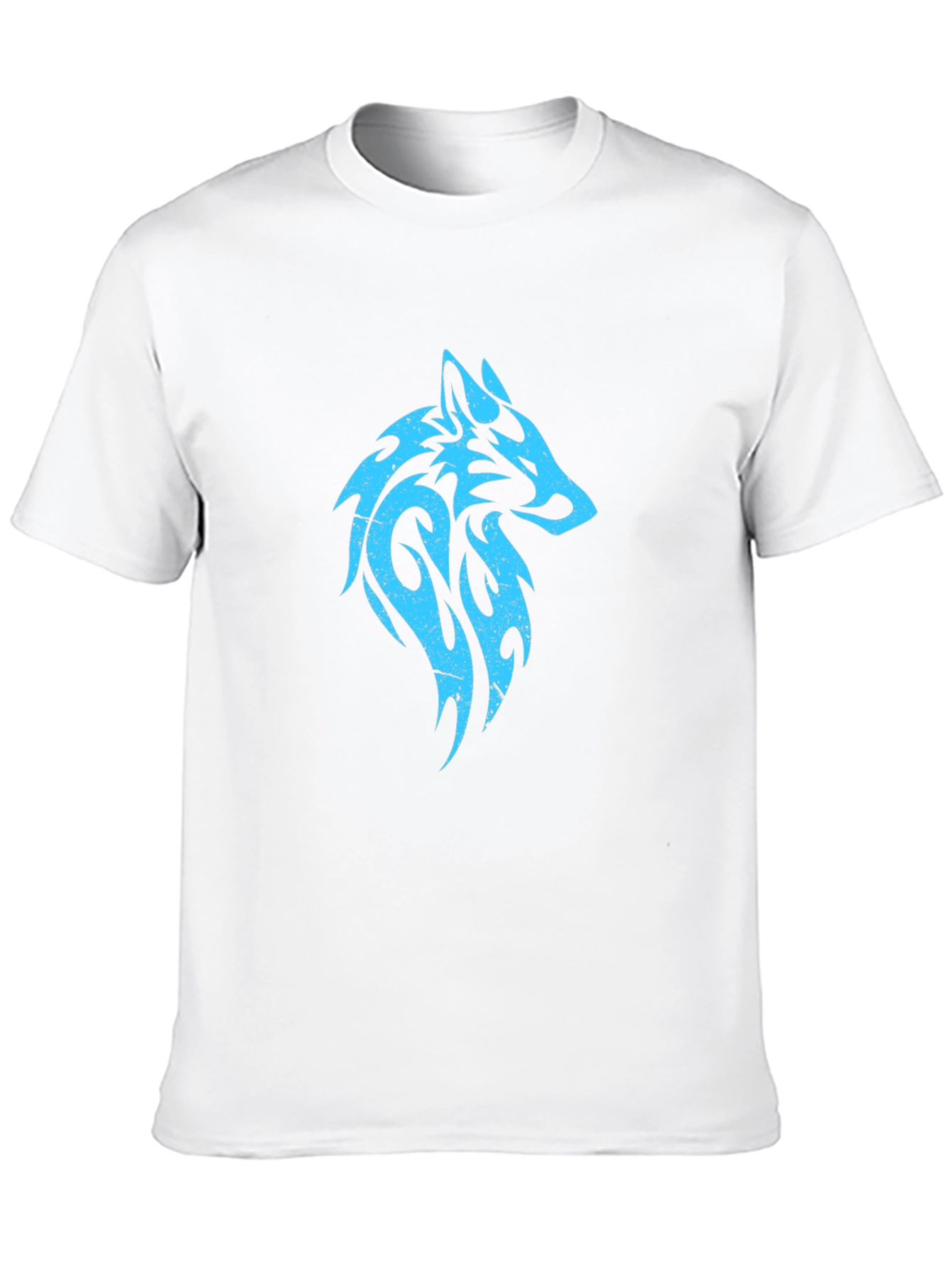 Tribal Wolf Graphic Print Tee