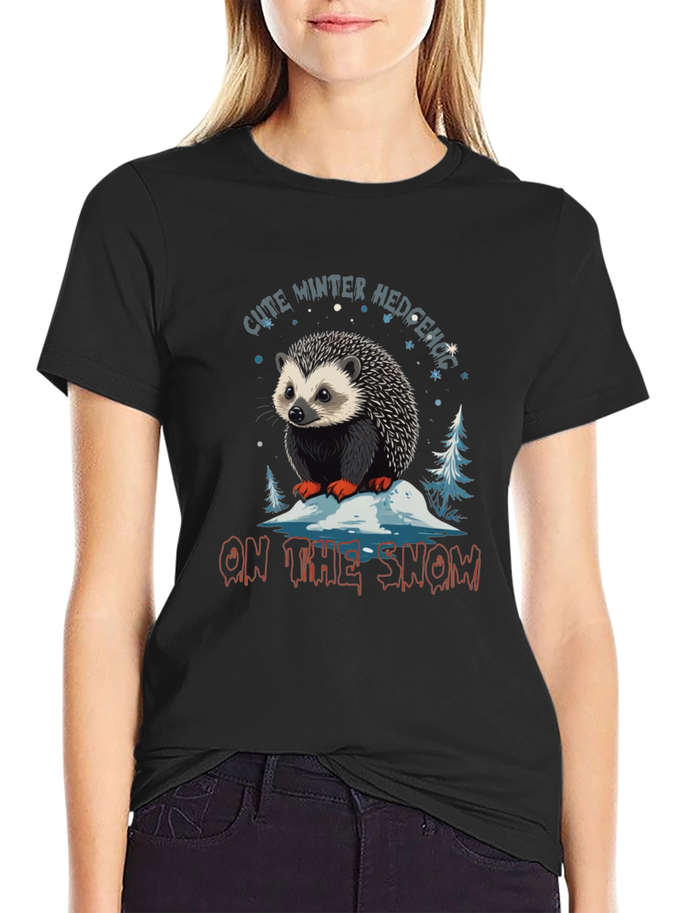 Cute Winter Hedgehog T-Shirt