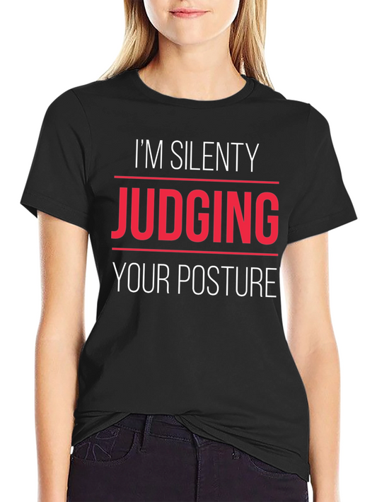 Silent Posture Judge Graphic Tee - Black
