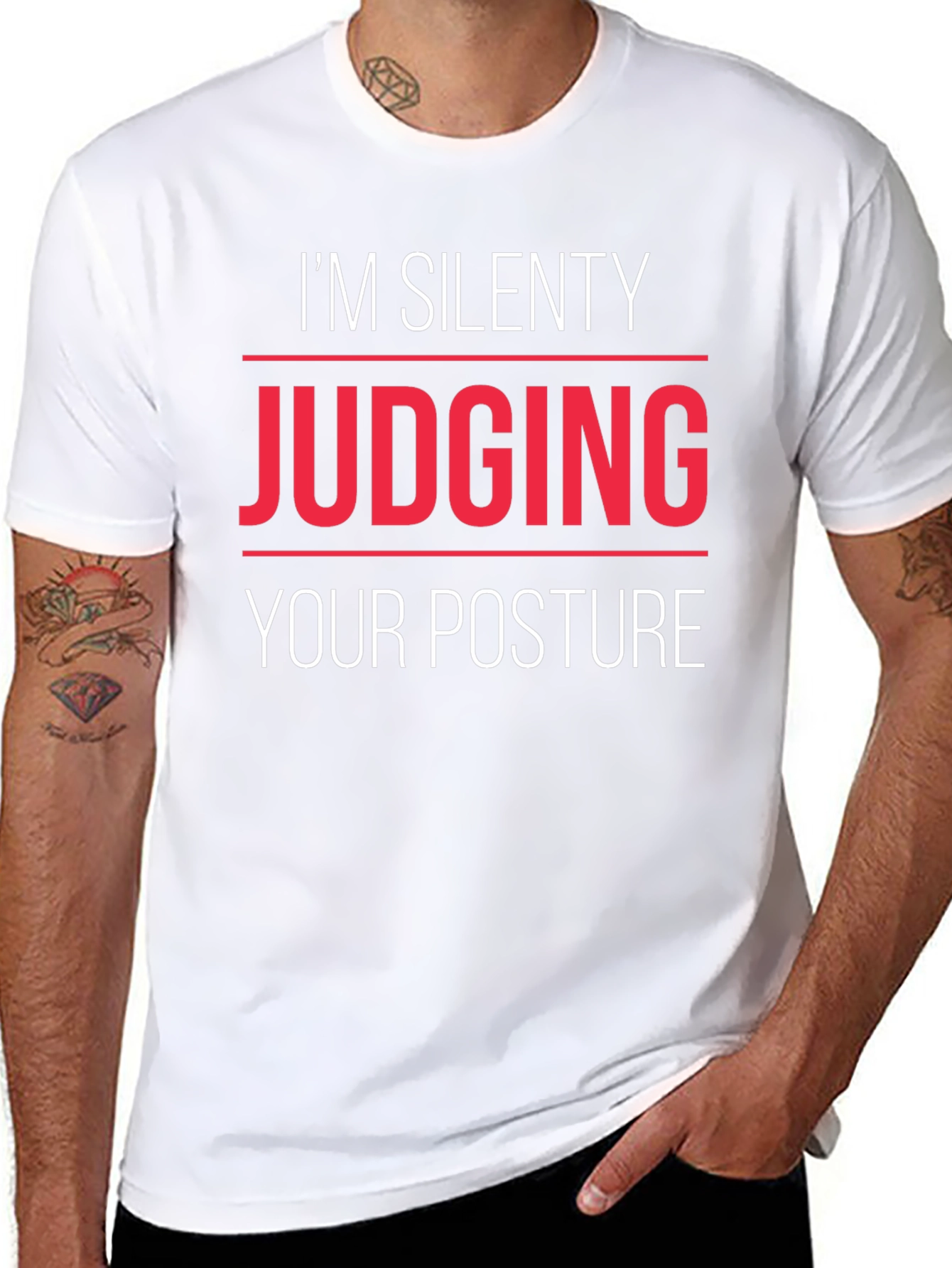 Silent Posture Judge Graphic Tee - Black