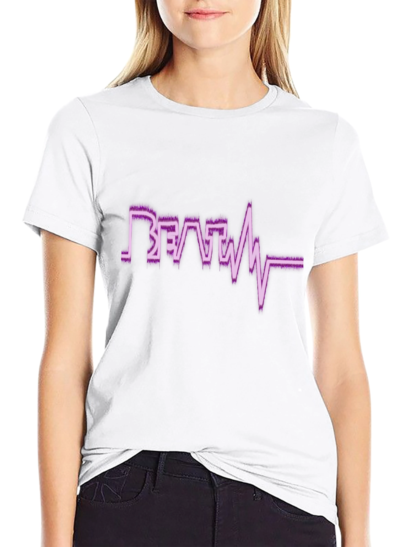 Beat Heart Line Graphic T-Shirt